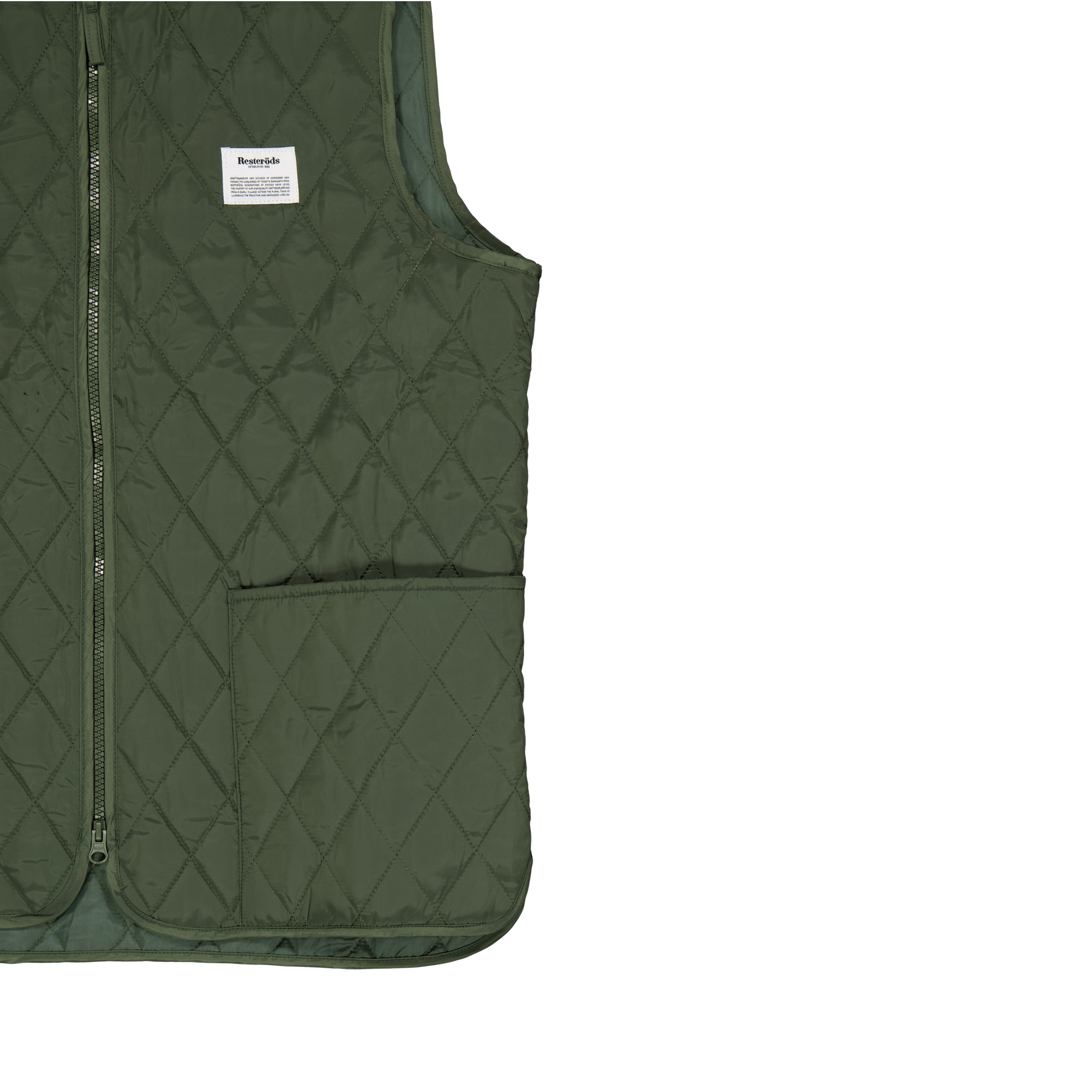 Quilted Zip Vest 90 Army - Bild 4