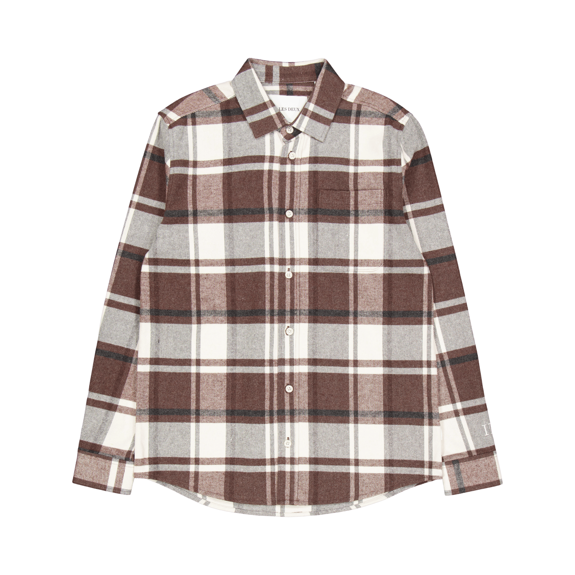 Les Deux Jeremy Flannel Shirt Dusty Teak