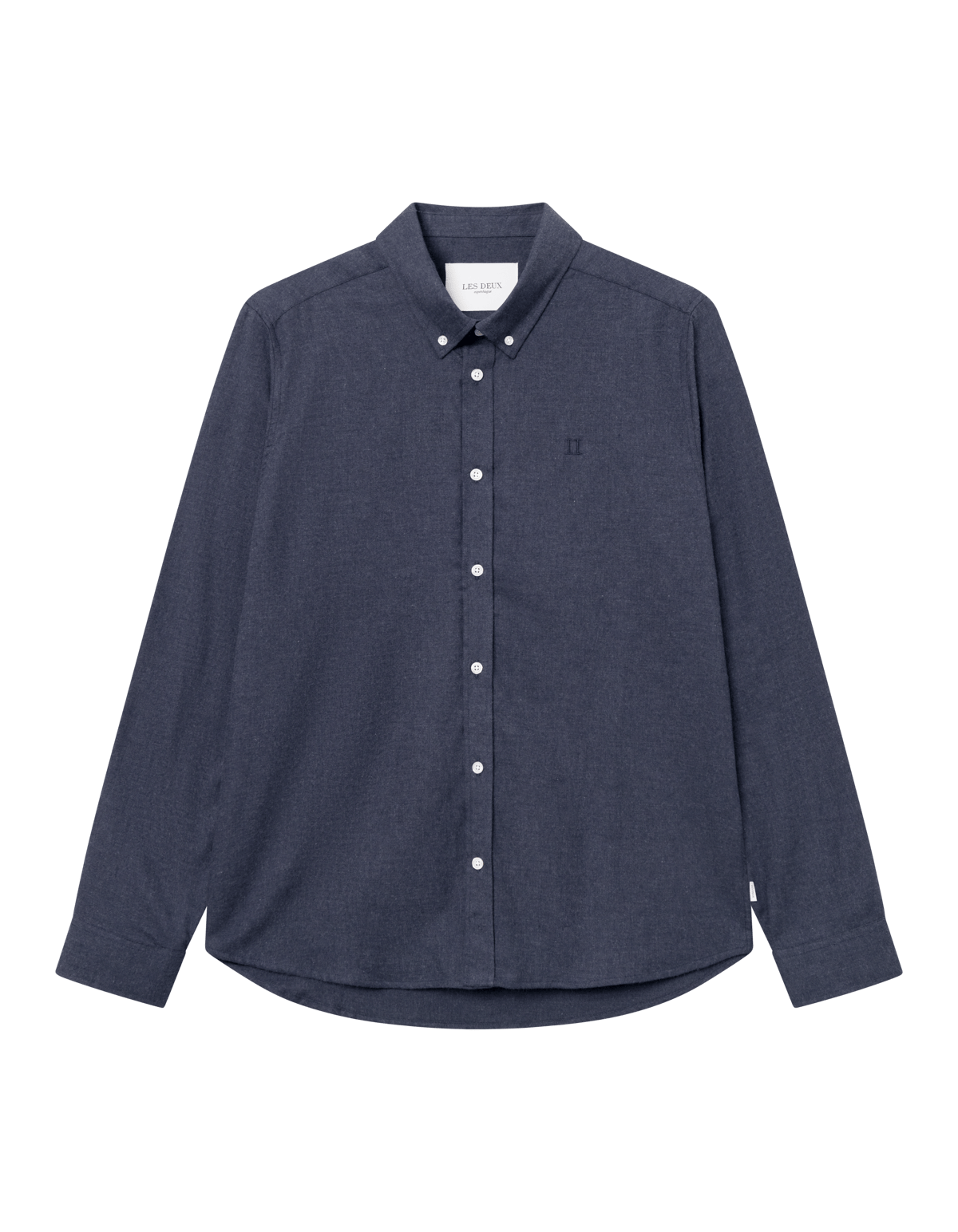 Les Deux Desert Reg Shirt Dark  Mélange, Male, Klær, Tops, Blå, M