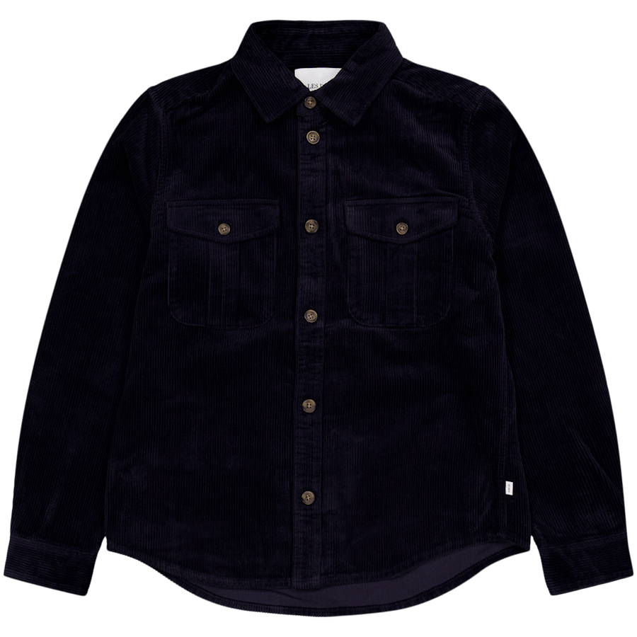 Les Deux Kody Heavy Corduroy Overshirt Dark