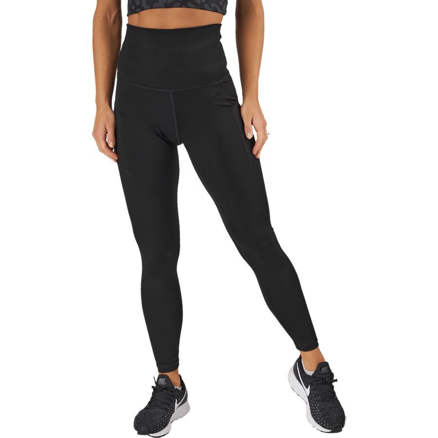 High Waist Tights – Side Pocke Black