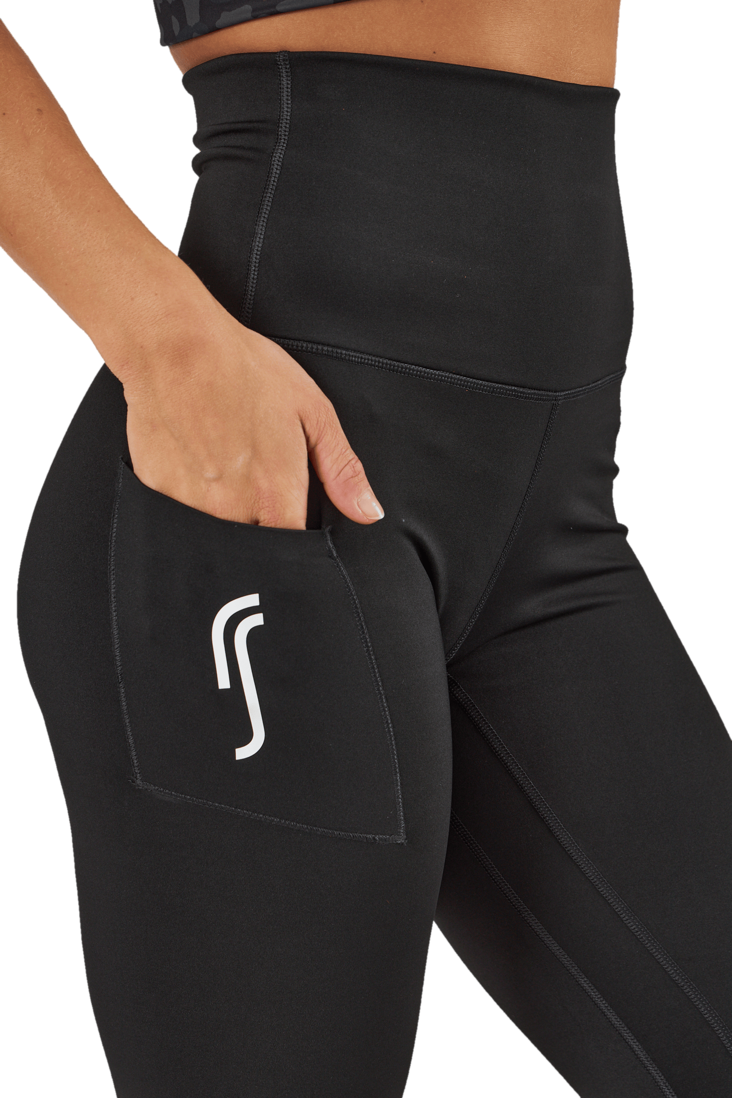 High Waist Tights - Side Pocke Black - Bild 4