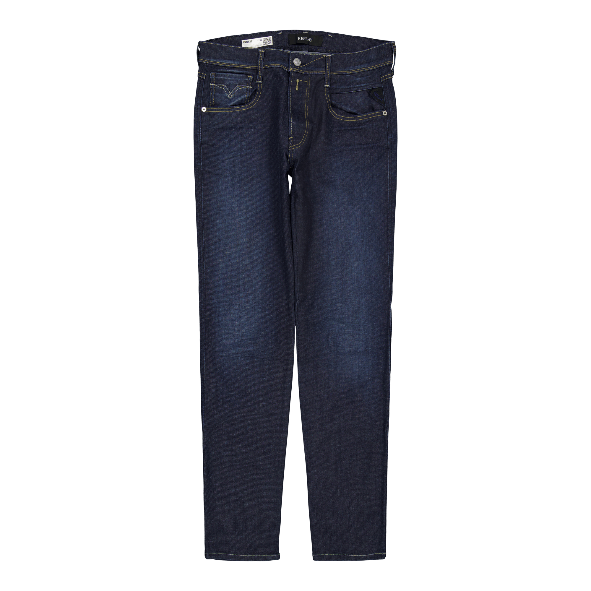 Replay Anbass Hyperflex X-lite 007, Male, Kläder, Bottoms, Blå, 36/34