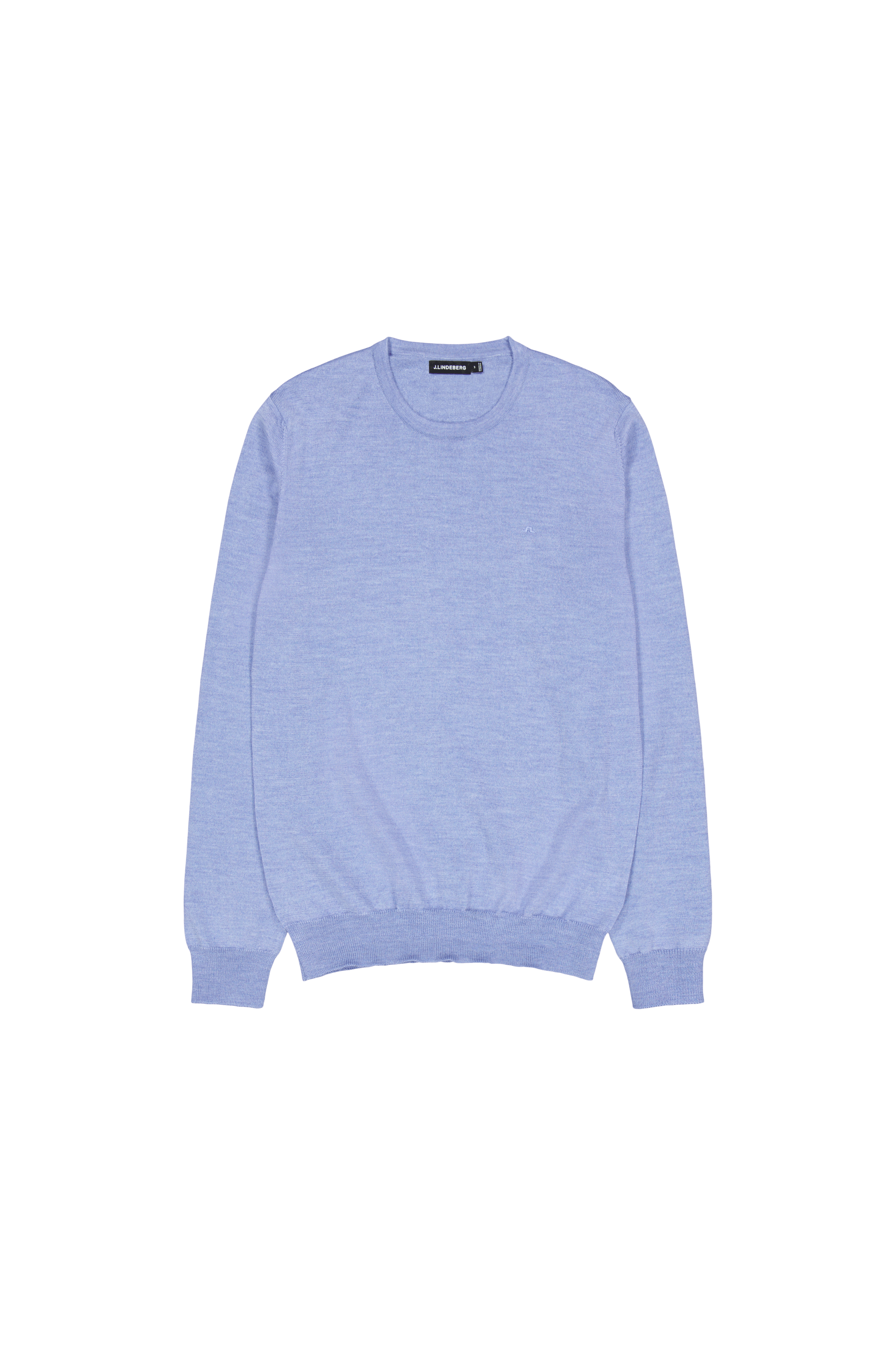 J.Lindeberg Lyle Merino Crew Neck Sweater O509 Washed Denim, Male, Kleding, Tops, Blauw, XL