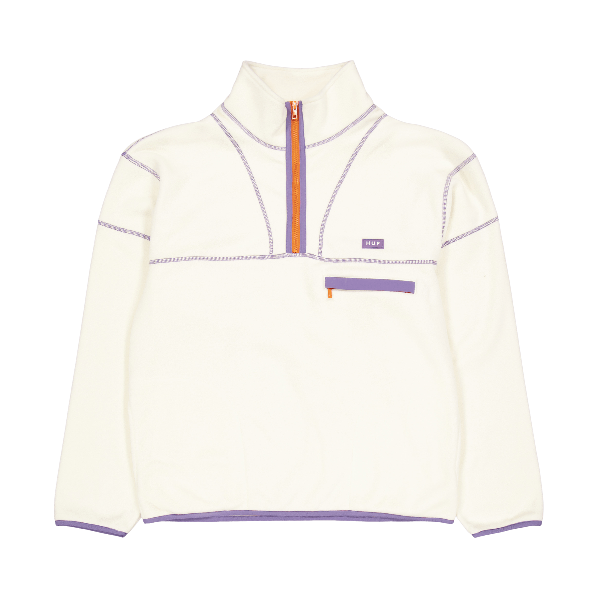 Elysian Quarter Zip Fleece Bone, Unisex, Tøj, hættetrøjer og sweatshirts, Hvid, S