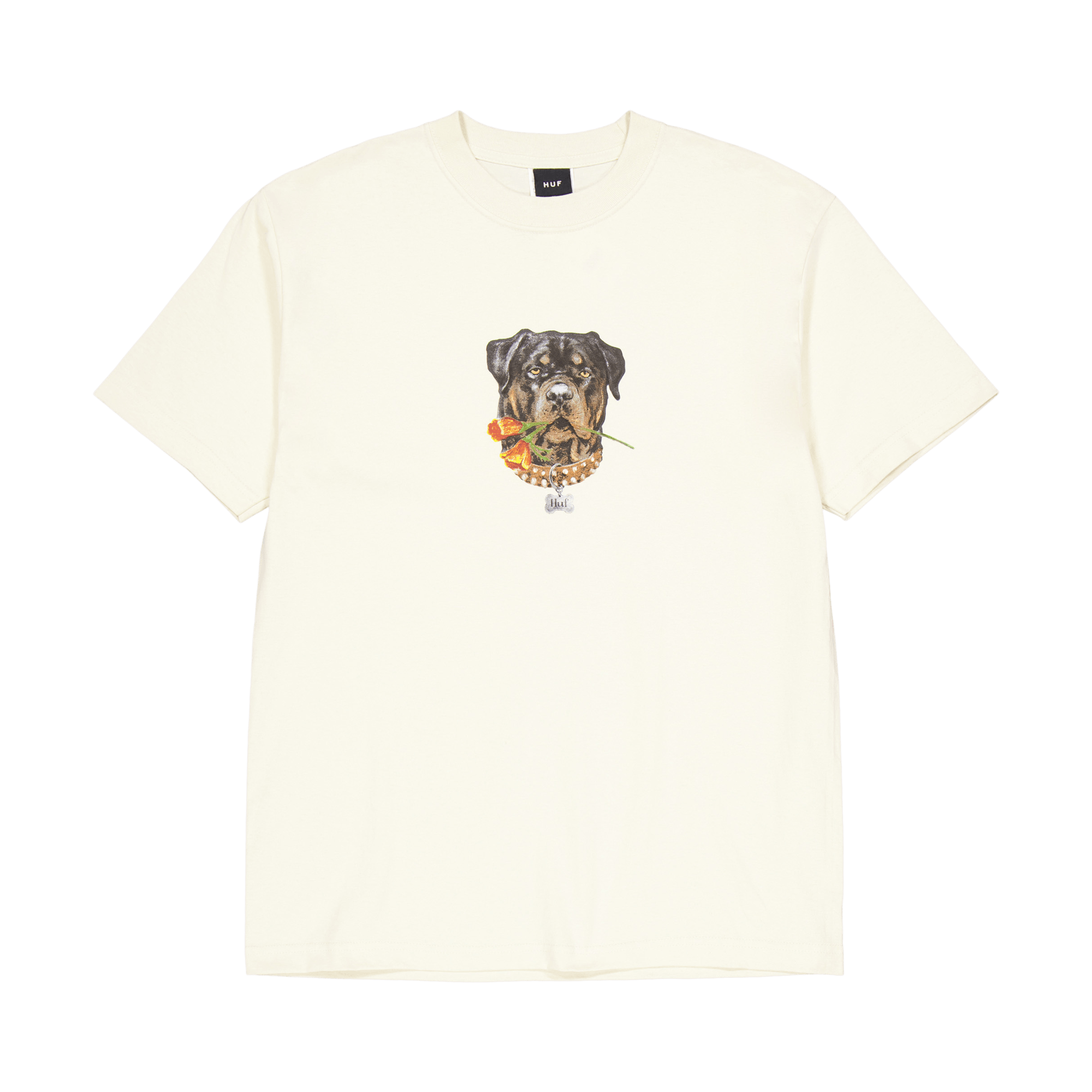 Big Poppy S/s Tee Bone, Unisex, Kleding, Tops, Wit, XXL
