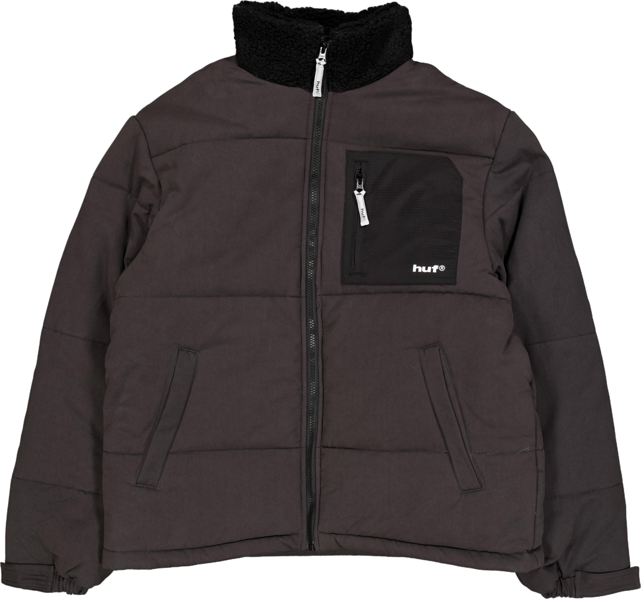 Siple Puffer Jacket Black, Unisex, Odevy, bundy, Čierna, S