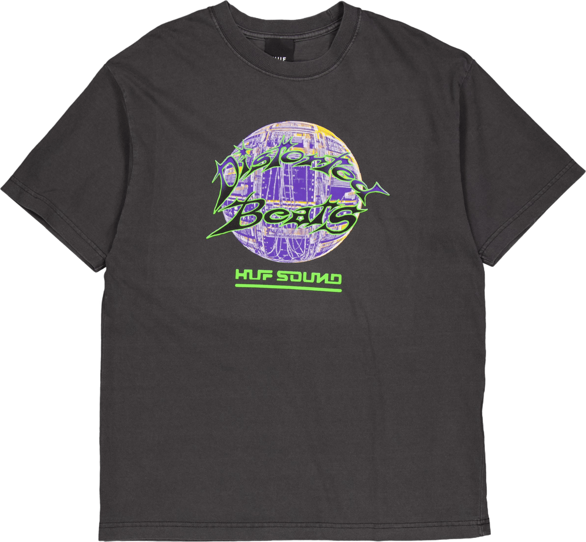 Distorted Washed S/s Tee Washed Black