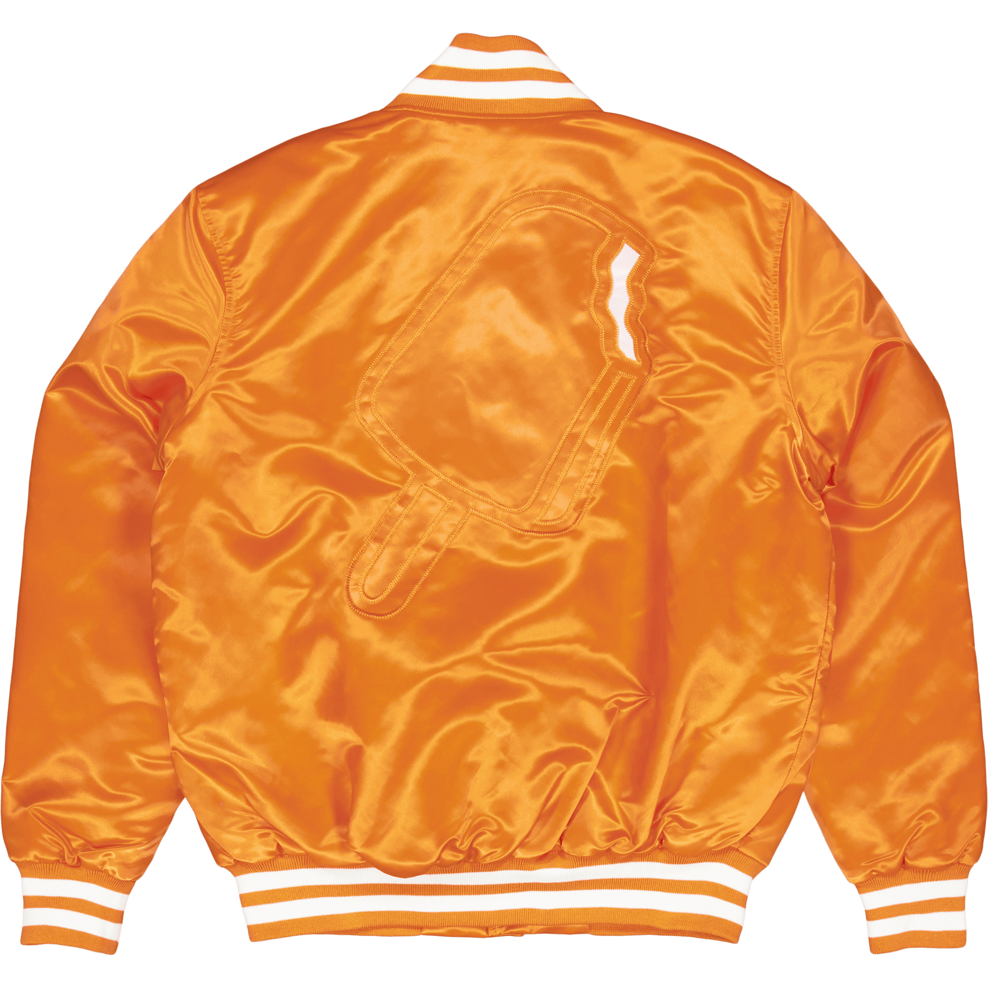 College Satin Bomber Jacket Orange - Bild 2