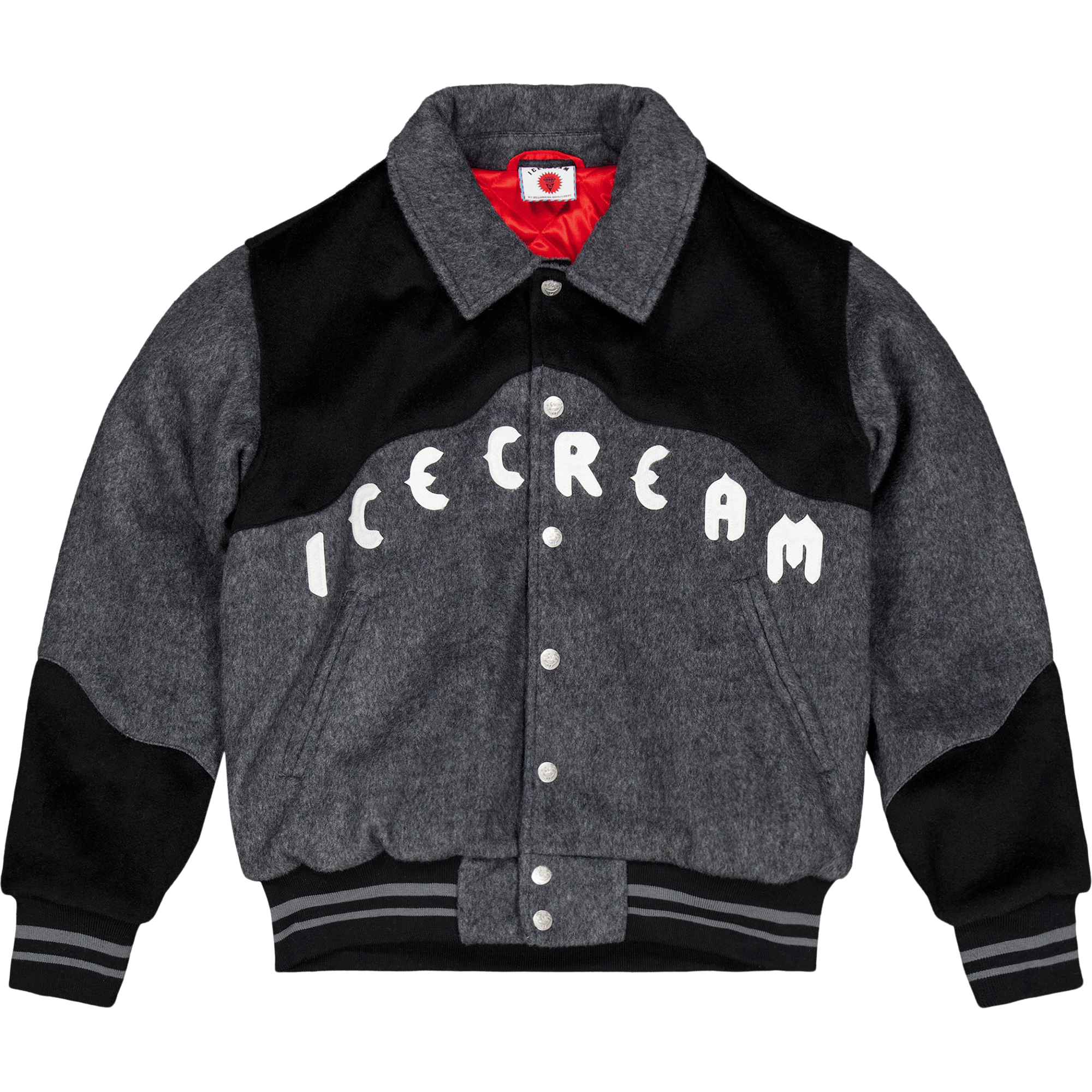 Western Varsity Jacket Grey