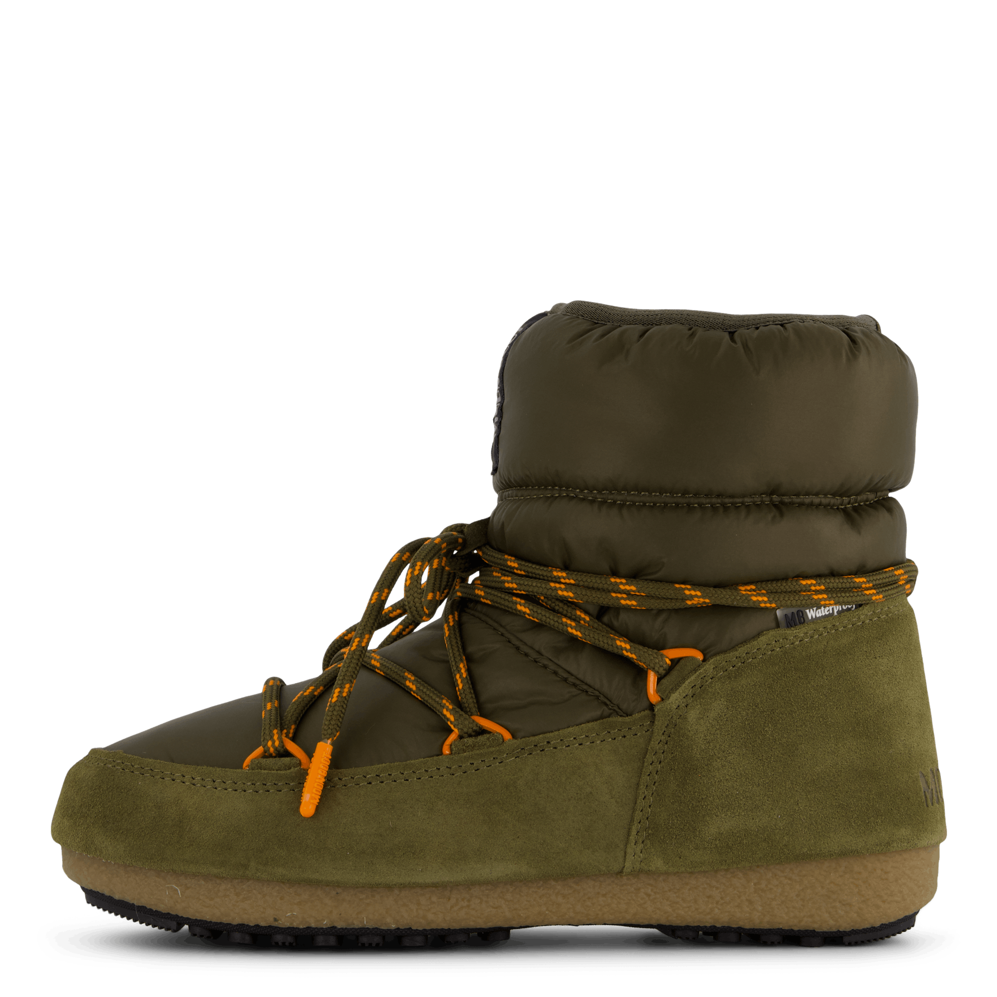 Mb Moon Boot Low Suede/dbpiu Army Green, Female, Buty, Botki i Sztyblety, Buty zimowe, Brązowy, EU 40