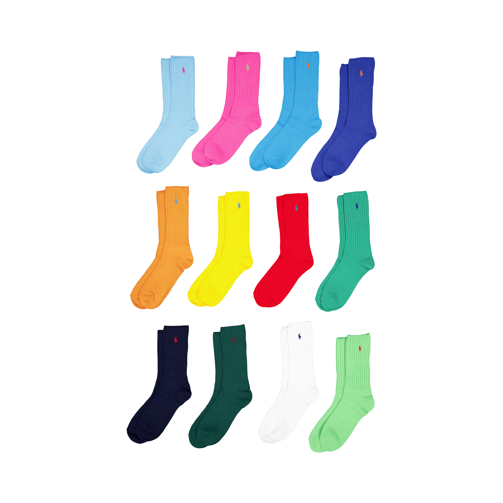 Polo Ralph Lauren Combed Cotton-12pk Classic Cre 12pk Colorshop Giftbox, Unisex, Vaatteet, Alusvaatteet, ONESIZE
