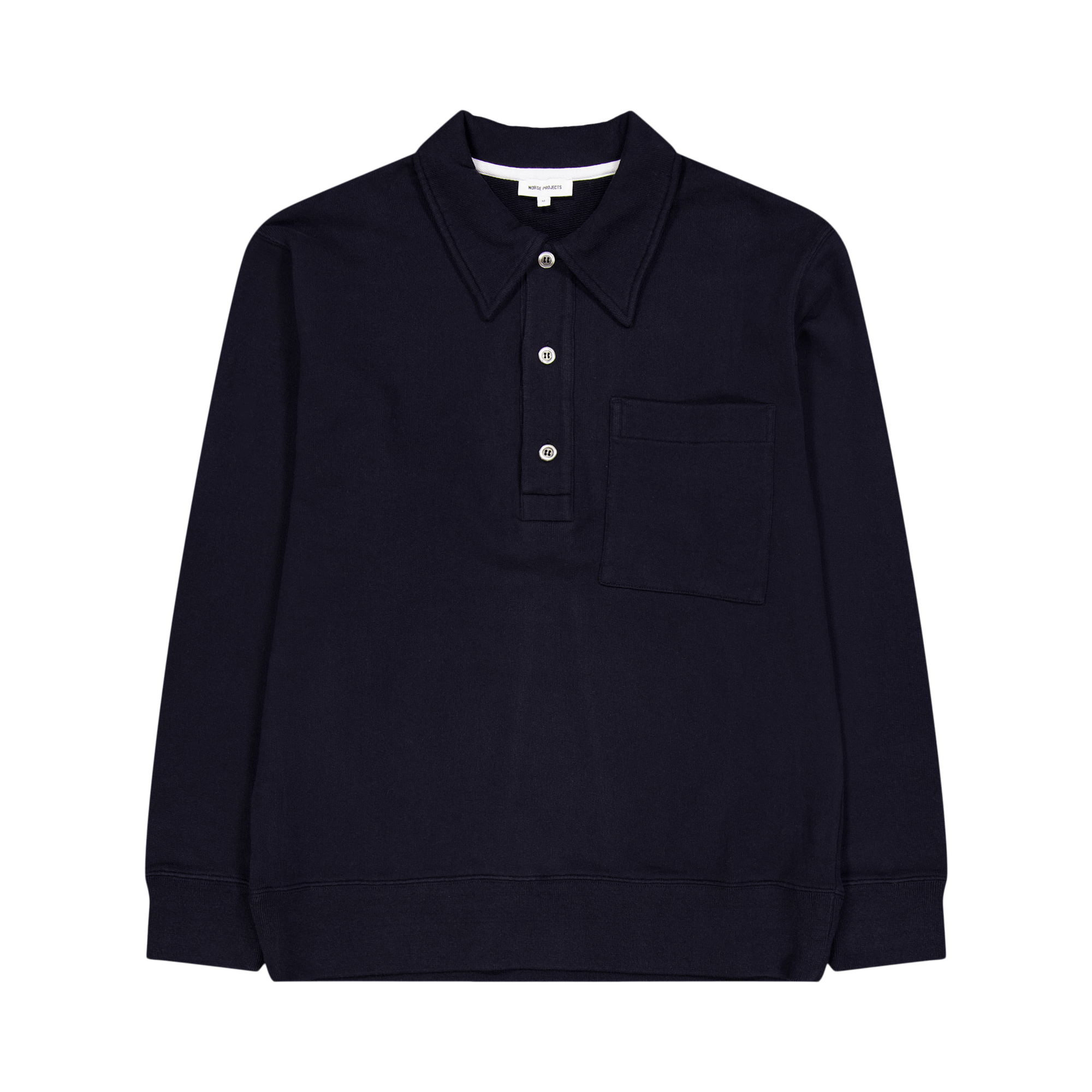 Fraser Relaxed Organic Loopbac Dark Navy, Male, Kleding, Tops, Zwart, XXL