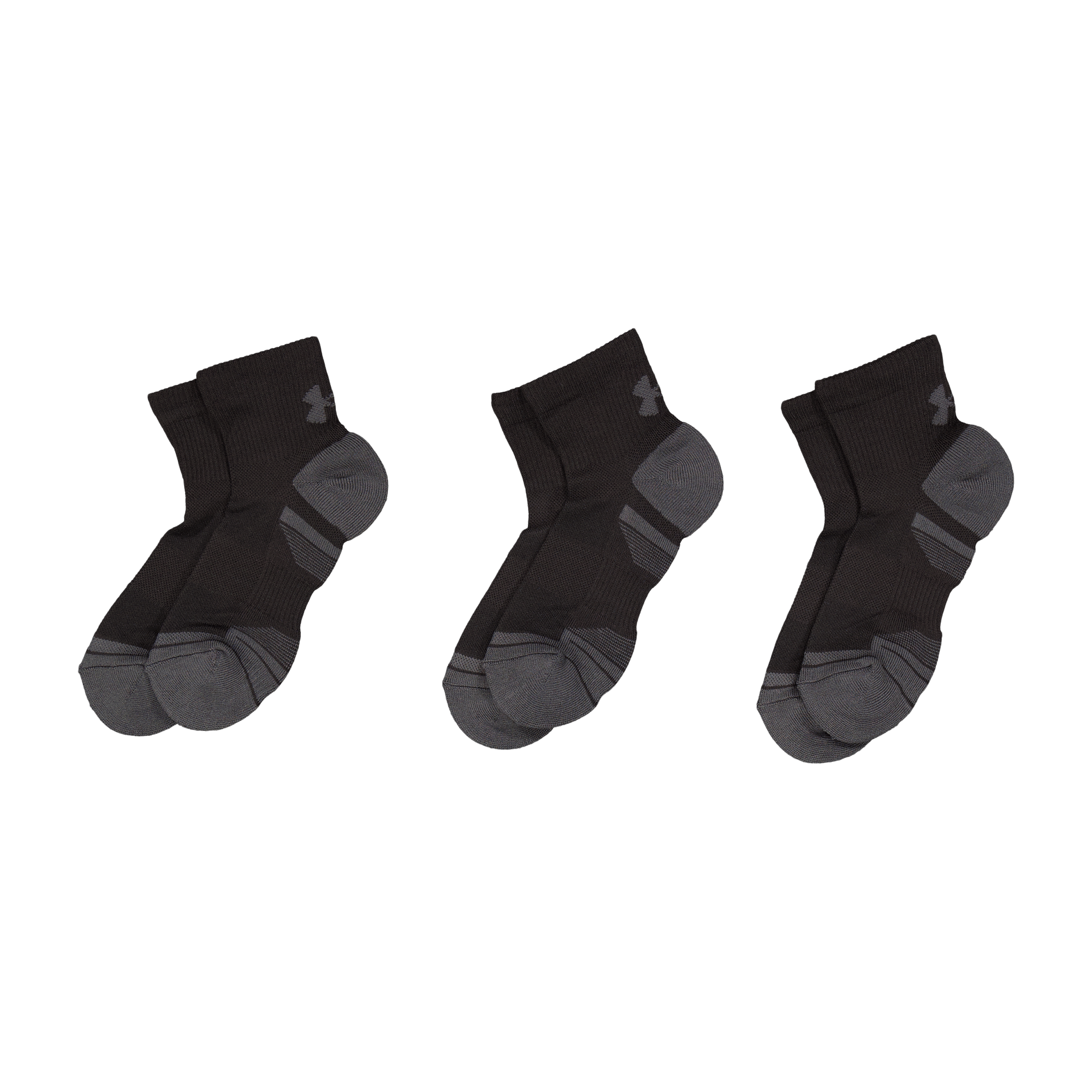 Ua Performance Tech 3pk Qtr Black, Unisex, Odevy, Ponožky, Čierna, XL
