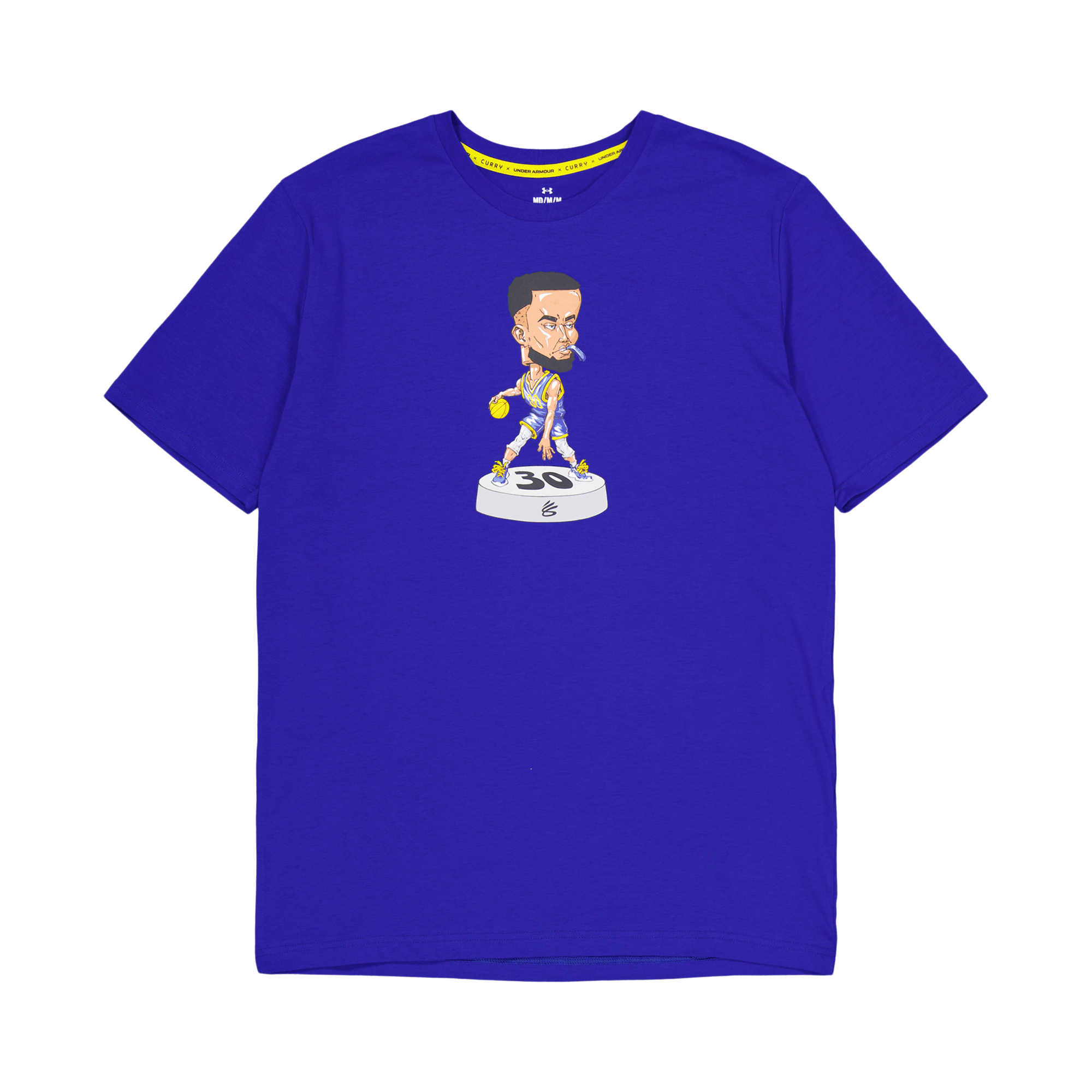 Ua Curry Bobble Head Ss Team Royal, Male, Apparels, T-shirt, Blue, XXL