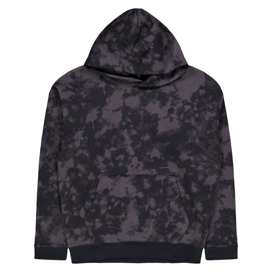 Curry Acid Wash Hoodie Jet Gray