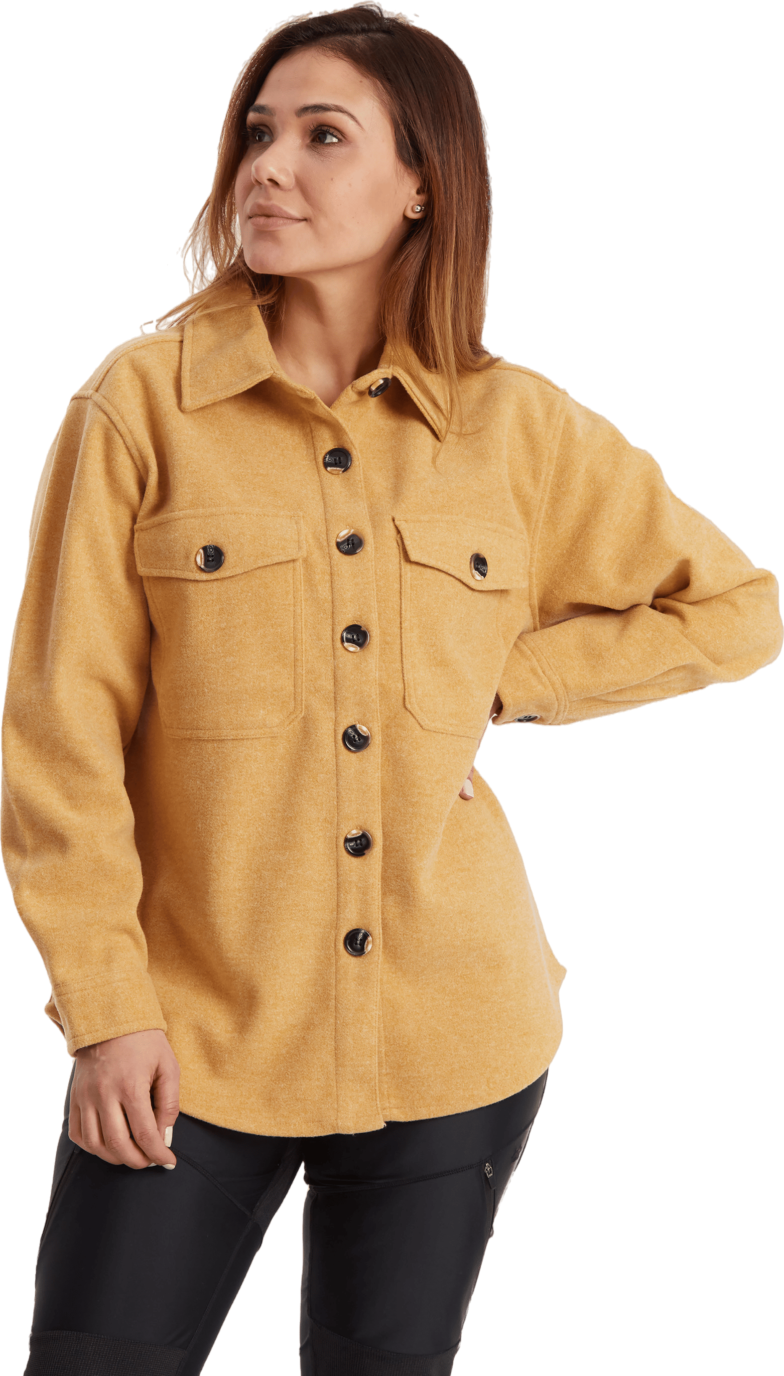Cindy Reco Shirt Honey Mustard, Female, Apparels, Shirts, Yellow, S