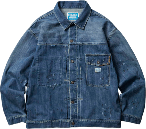 Lr Denim Jacket Indigo, Male, Vêtements, vestes, Bleu, S