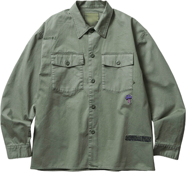 Garmentdyed Army Shirt Olive