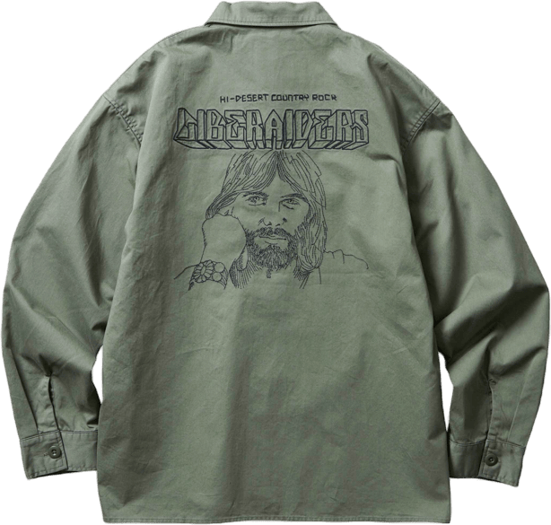 Garmentdyed Army Shirt Olive - Bild 2