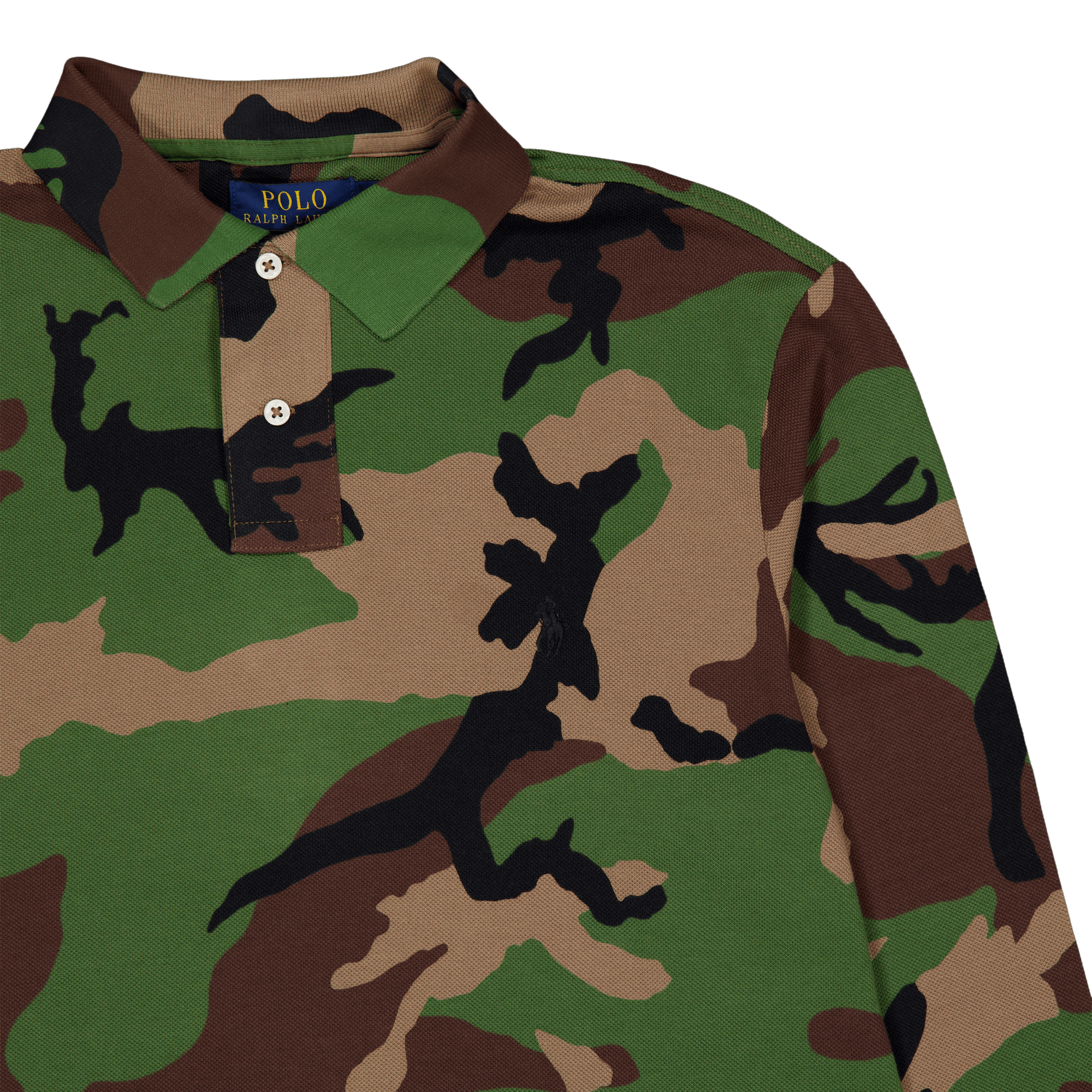 Custom Slim Fit Camo Mesh Polo Shirt Surplus Camo - Bild 3