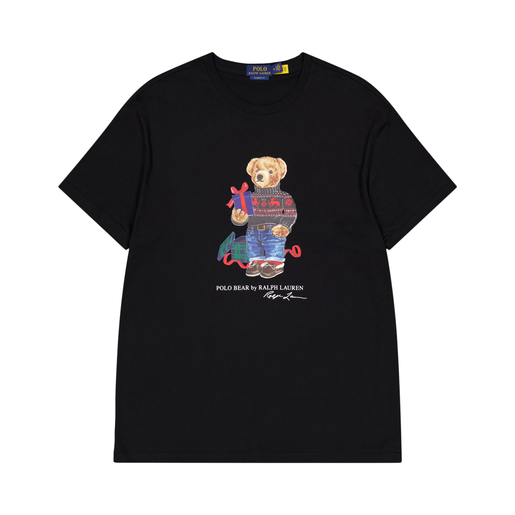 Polo Ralph Lauren 26/1 Jersey Gift Bear, Male, Kläder, Tops, Svart, S