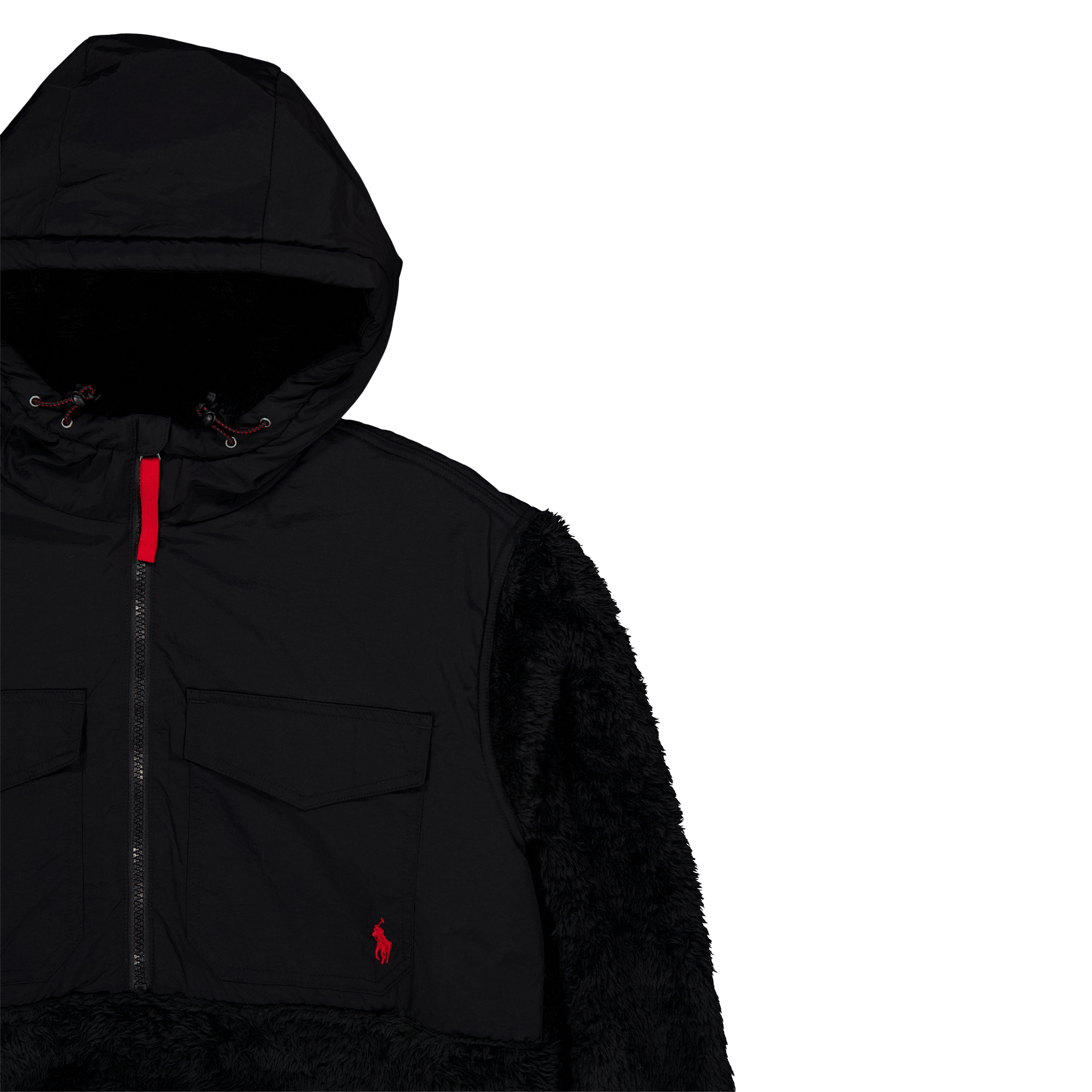 Hybrid Hoodie Polo Black - Bild 3