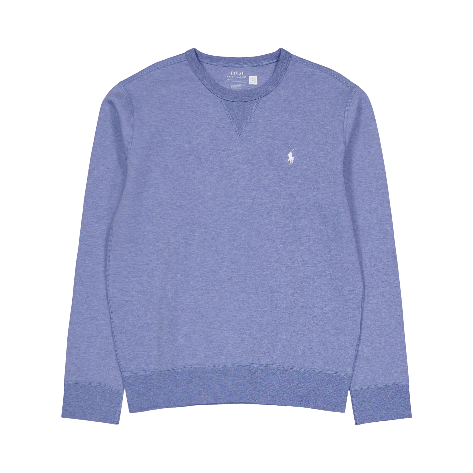 Marled Double-Knit Sweatshirt Lattice Blue Heather