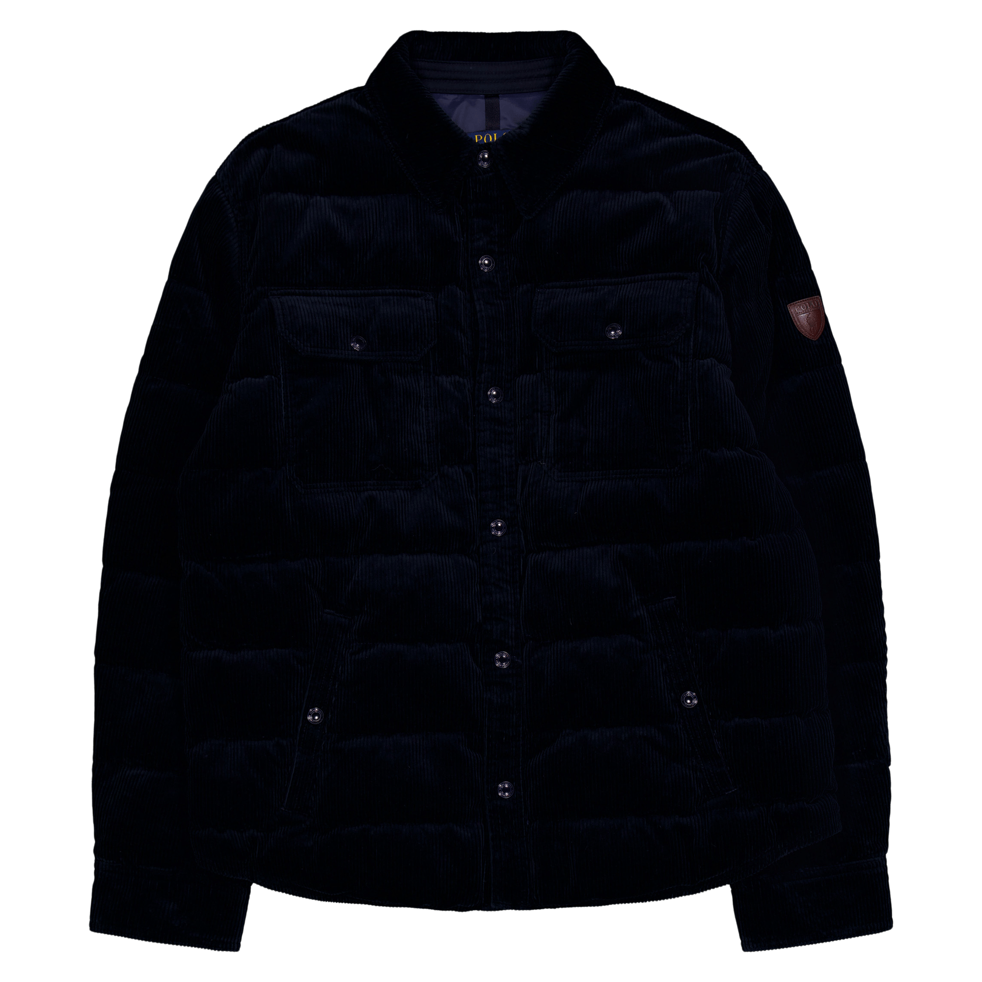 Quilted Corduroy Down Jacket Aviator Navy