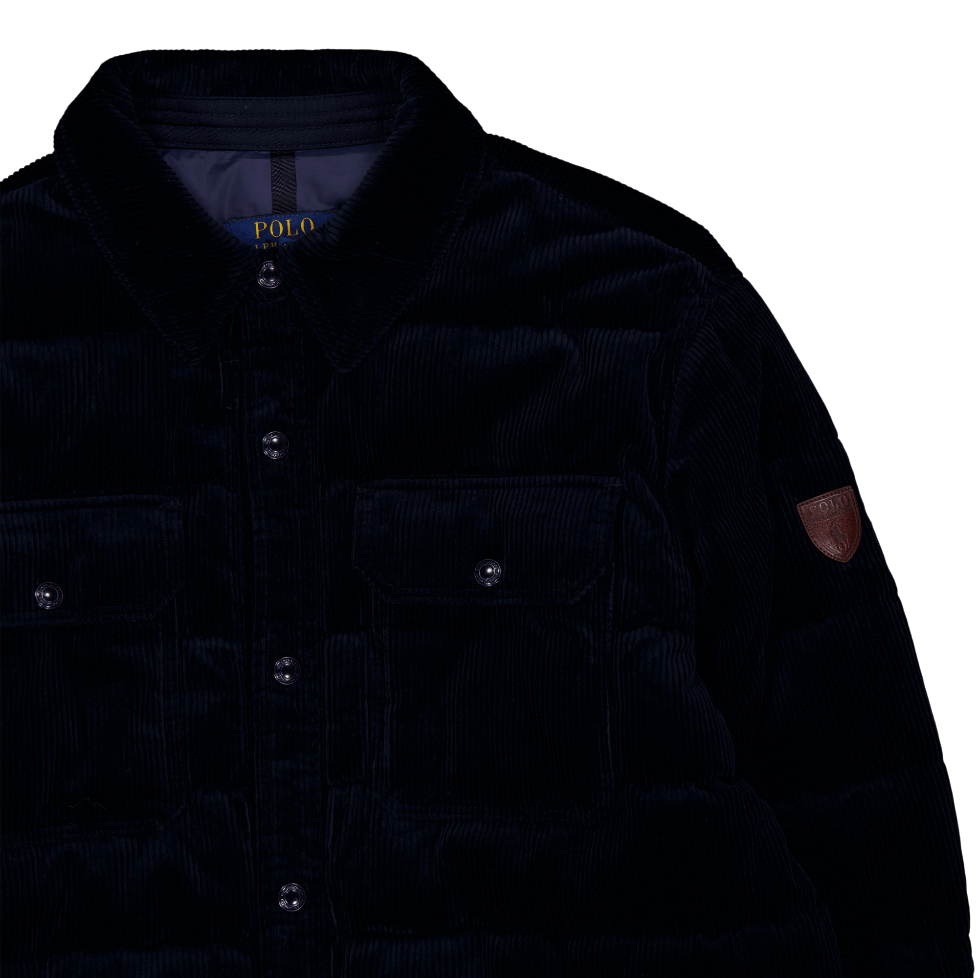 Quilted Corduroy Down Jacket Aviator Navy - Bild 3