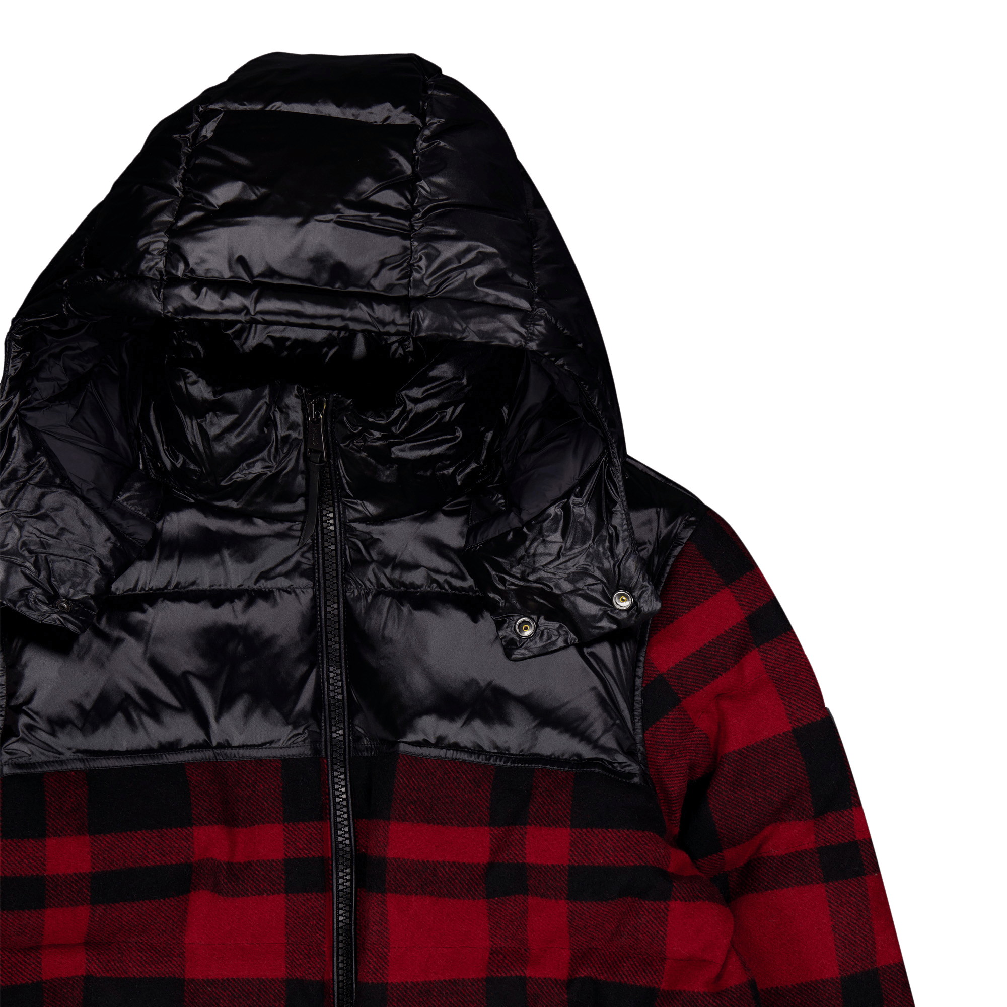 Water-Repellent Hybrid Down Jacket Polo Black/Holiday Check - Bild 3