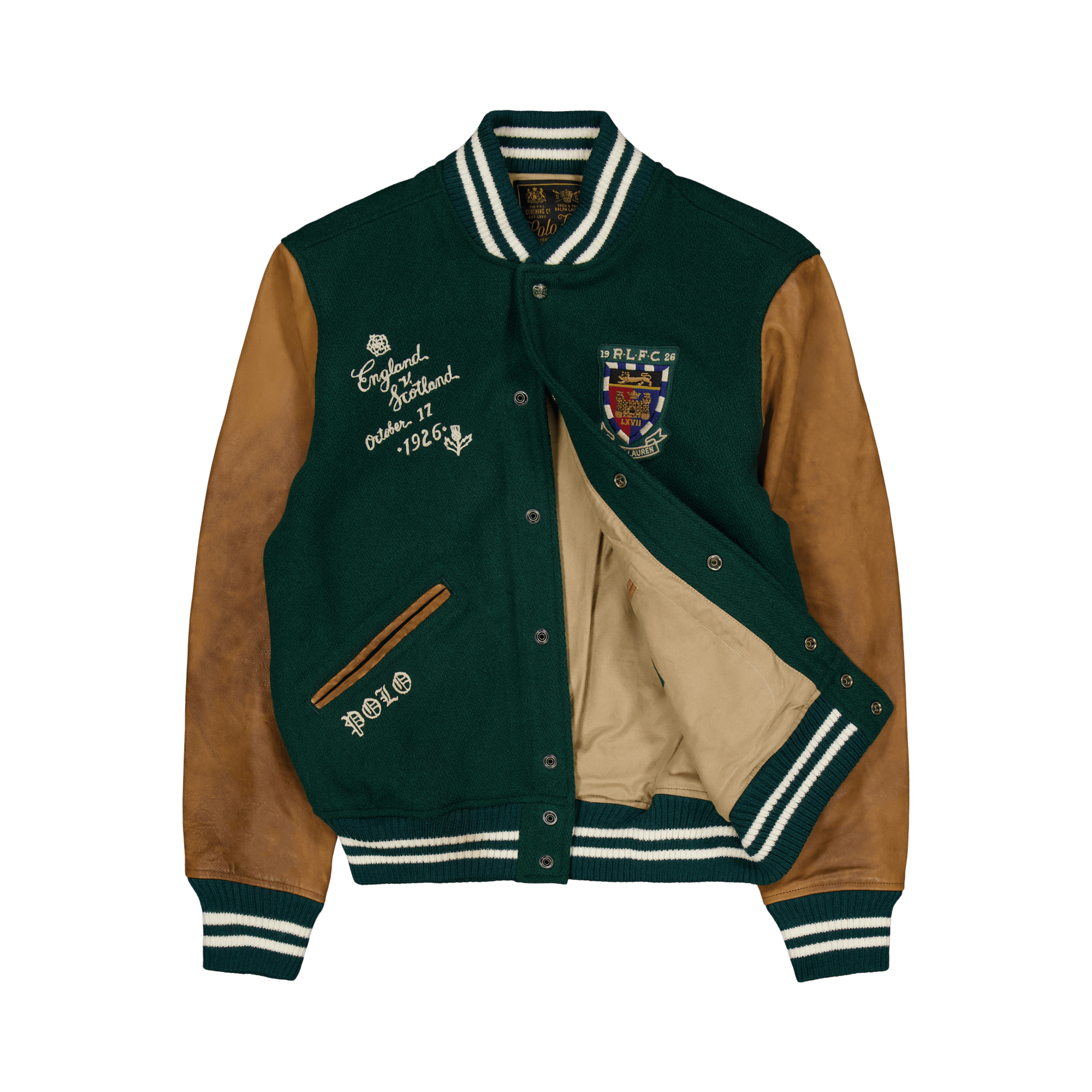 Varsity-Inspired Jacket Moss Agate - Bild 4