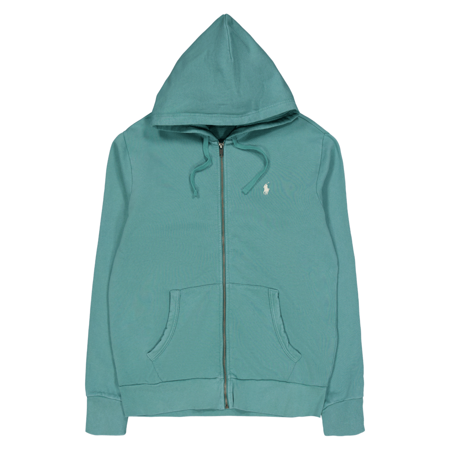 Loopback Terry Full-Zip Hoodie Fairway Green