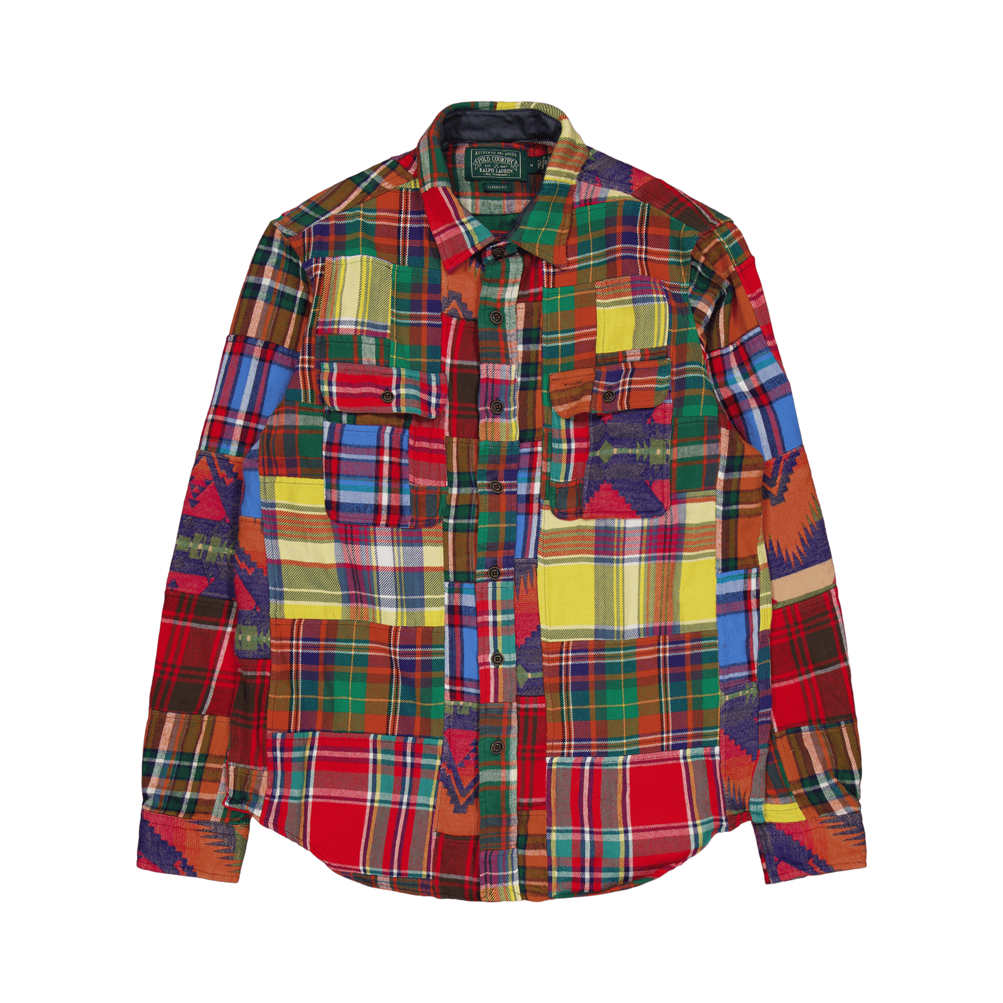 Classic Fit Patchwork Flannel Workshirt 6198 Adirondack Patchwork