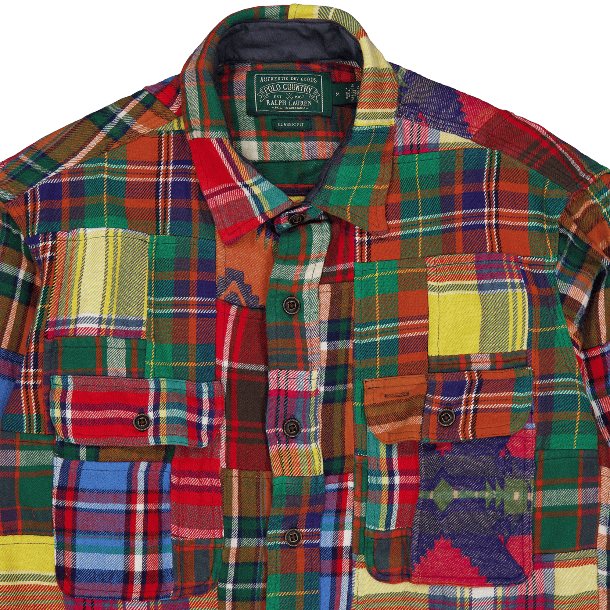 Classic Fit Patchwork Flannel Workshirt 6198 Adirondack Patchwork - Bild 3
