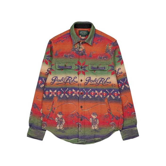 Custom Fit Polo Bear Flannel Workshirt 6202 Fishing Bear Scenic, Male, Vêtements, vestes, Multicolore, M