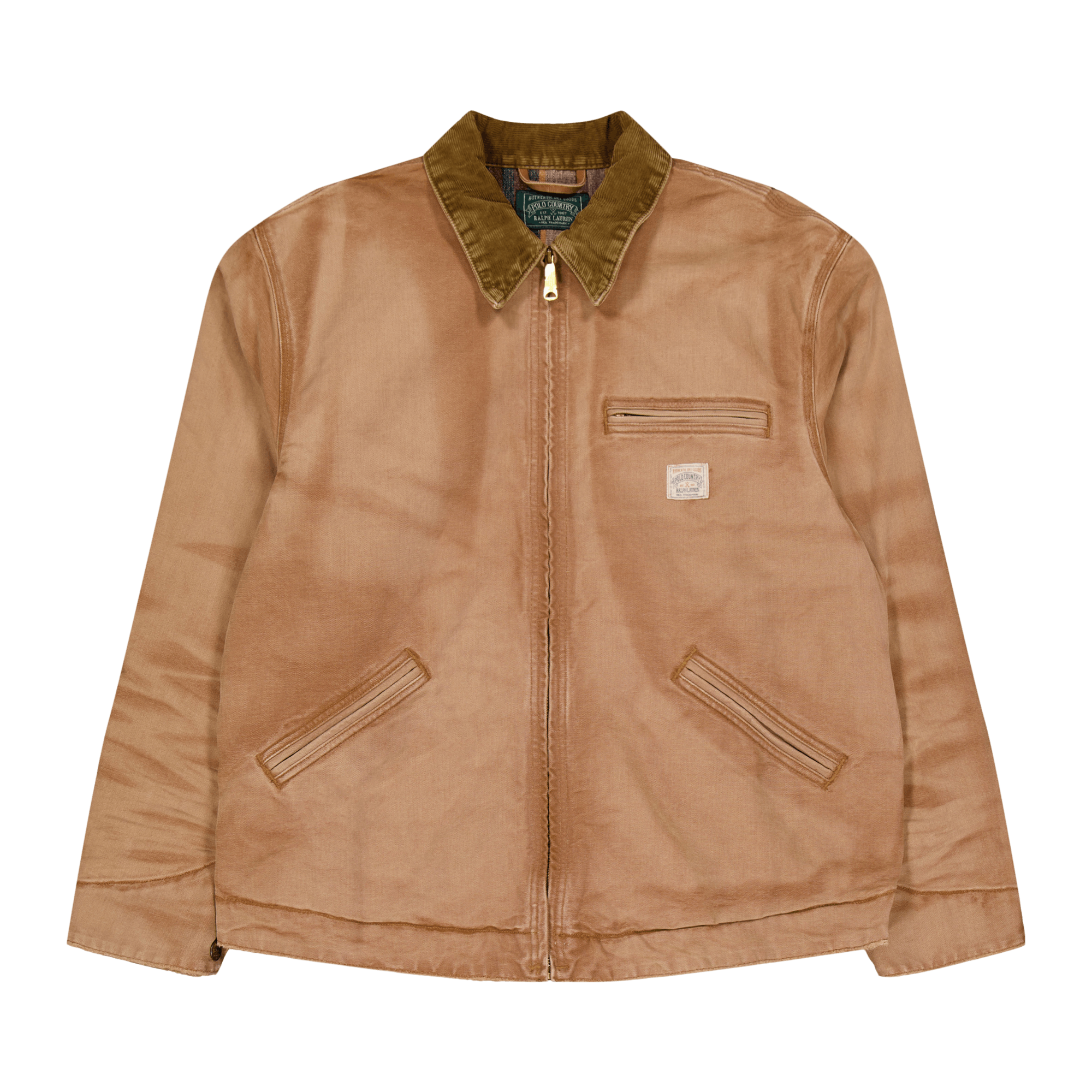 Polo Sportsman Canvas Jacket Pennekamp, Male, Vêtements, vestes, Marron, XL