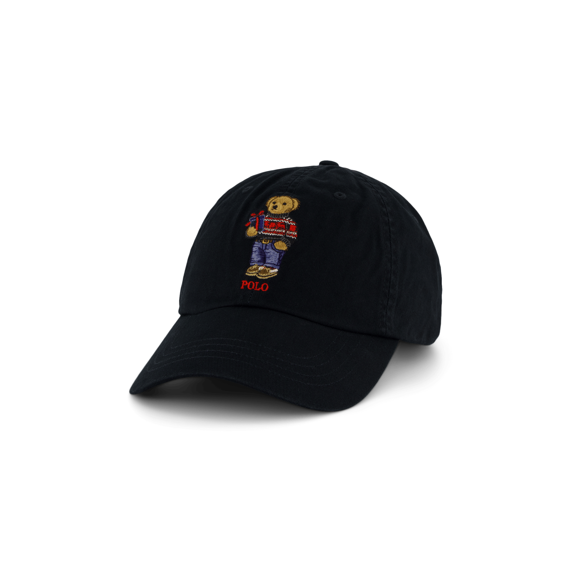 Polo Bear Twill Ball Cap Polo Black, Male, Odevy, Klobúky a čiapky, Čierna, ONESIZE