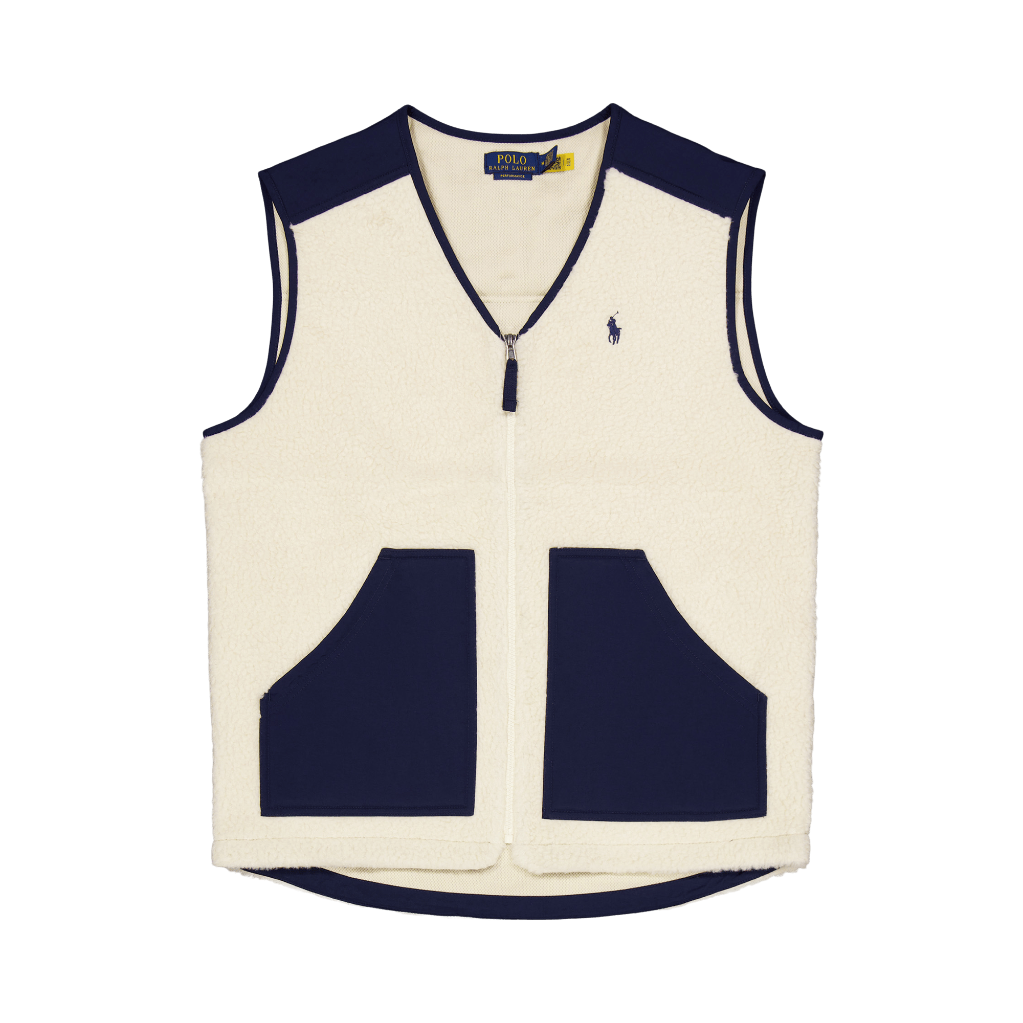 Wind-Blocking Hybrid Vest Wintercream /  Newport Navy