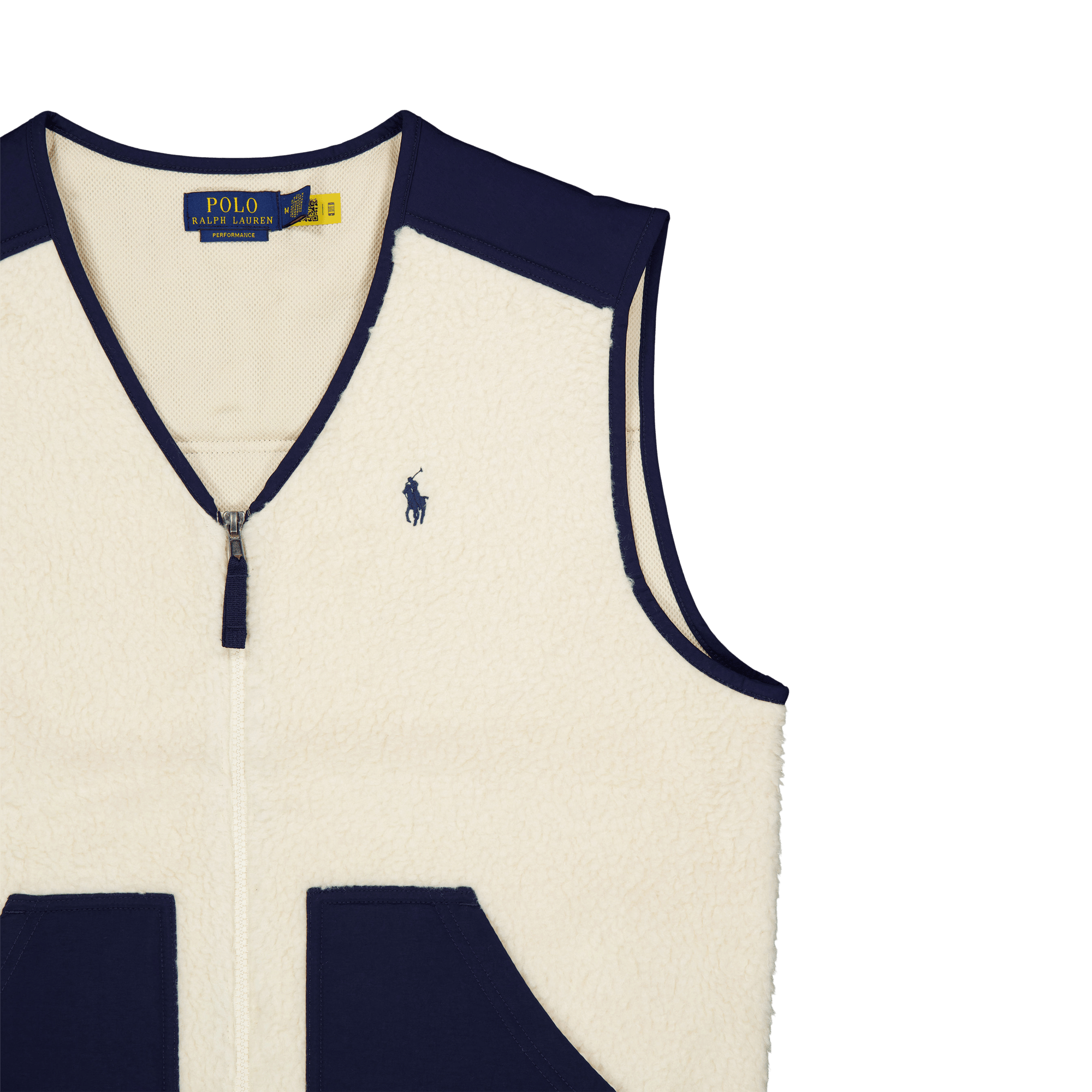 Wind-Blocking Hybrid Vest Wintercream /  Newport Navy - Bild 3