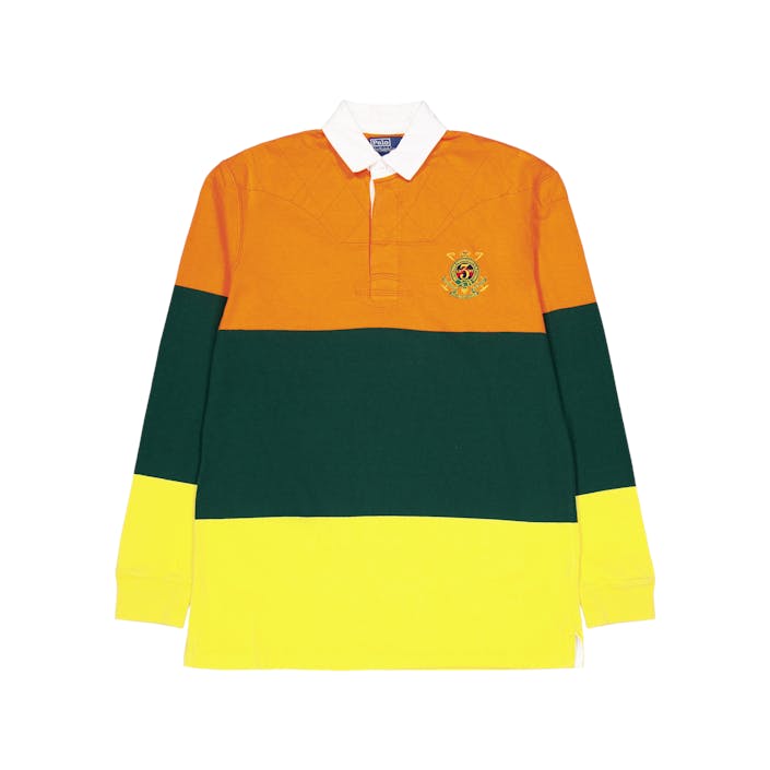 10/1 Oe Rugby Cloth-lsl-rug Spectrum Orange Multi, Male, Kläder, hoodies och sweatshirts, Gul, XL