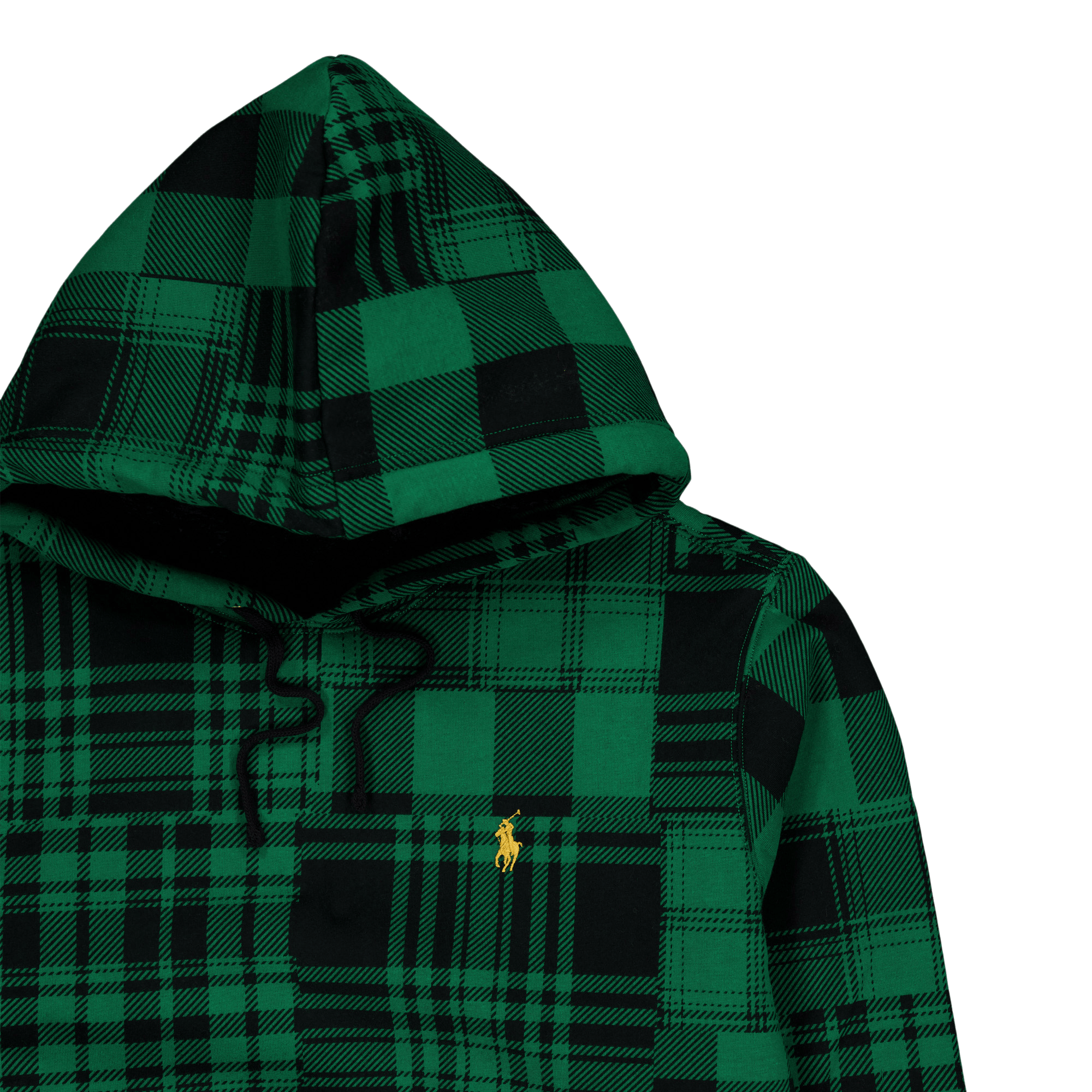 Plaid Pile Fleece Hoodie Athletic Green - Bild 3