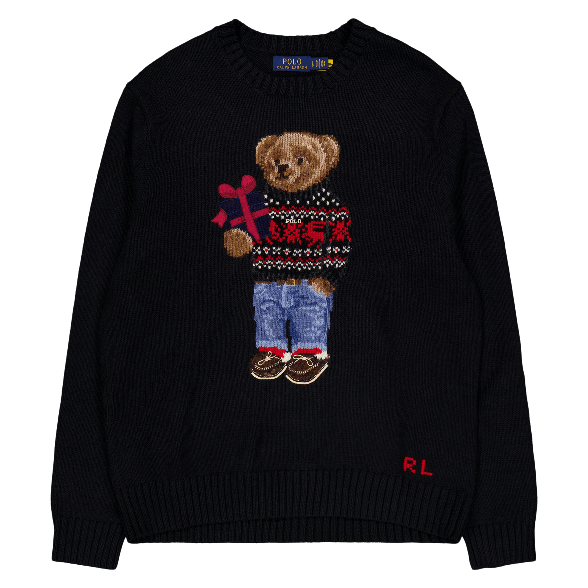 Polo Bear Cotton-Cashmere Sweater Polo Black, Male, Odevy, Tops, Čierna, M