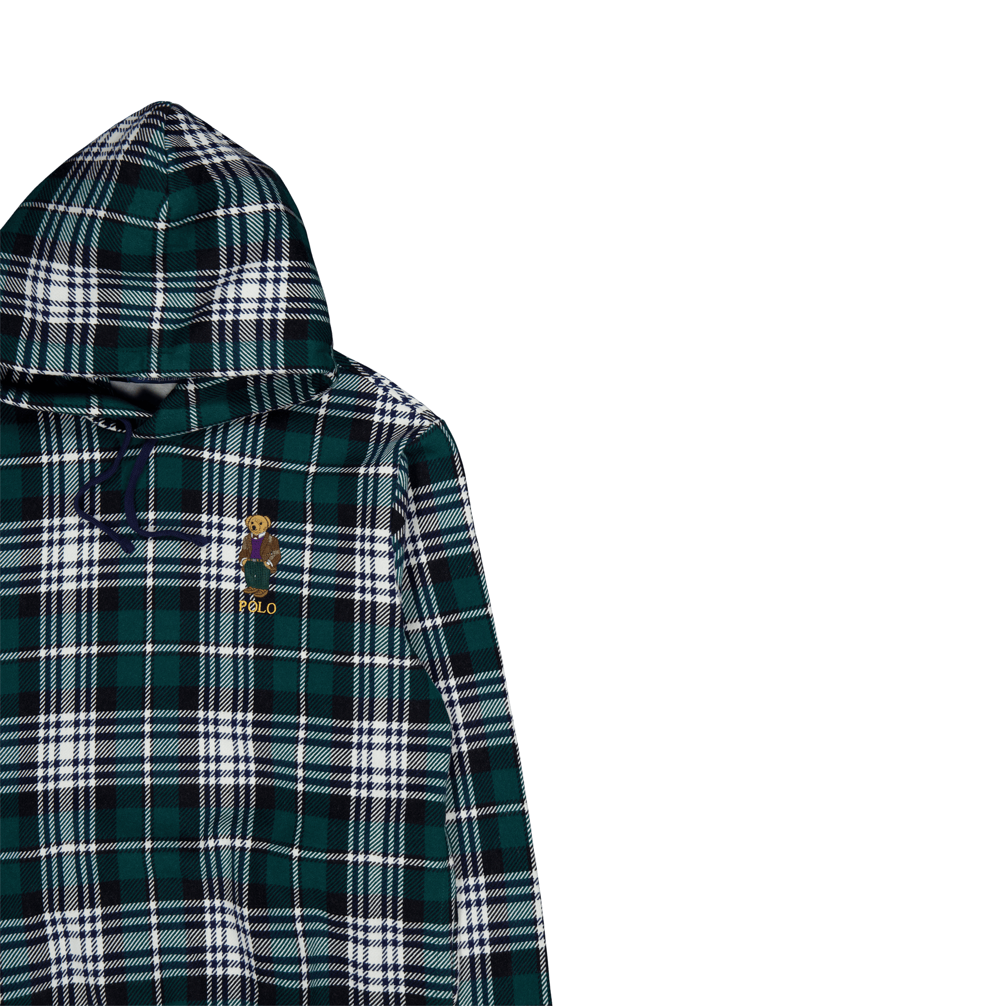 Polo Bear Plaid Fleece Hoodie Fa23 Tartan Hrtg Bear - Bild 3