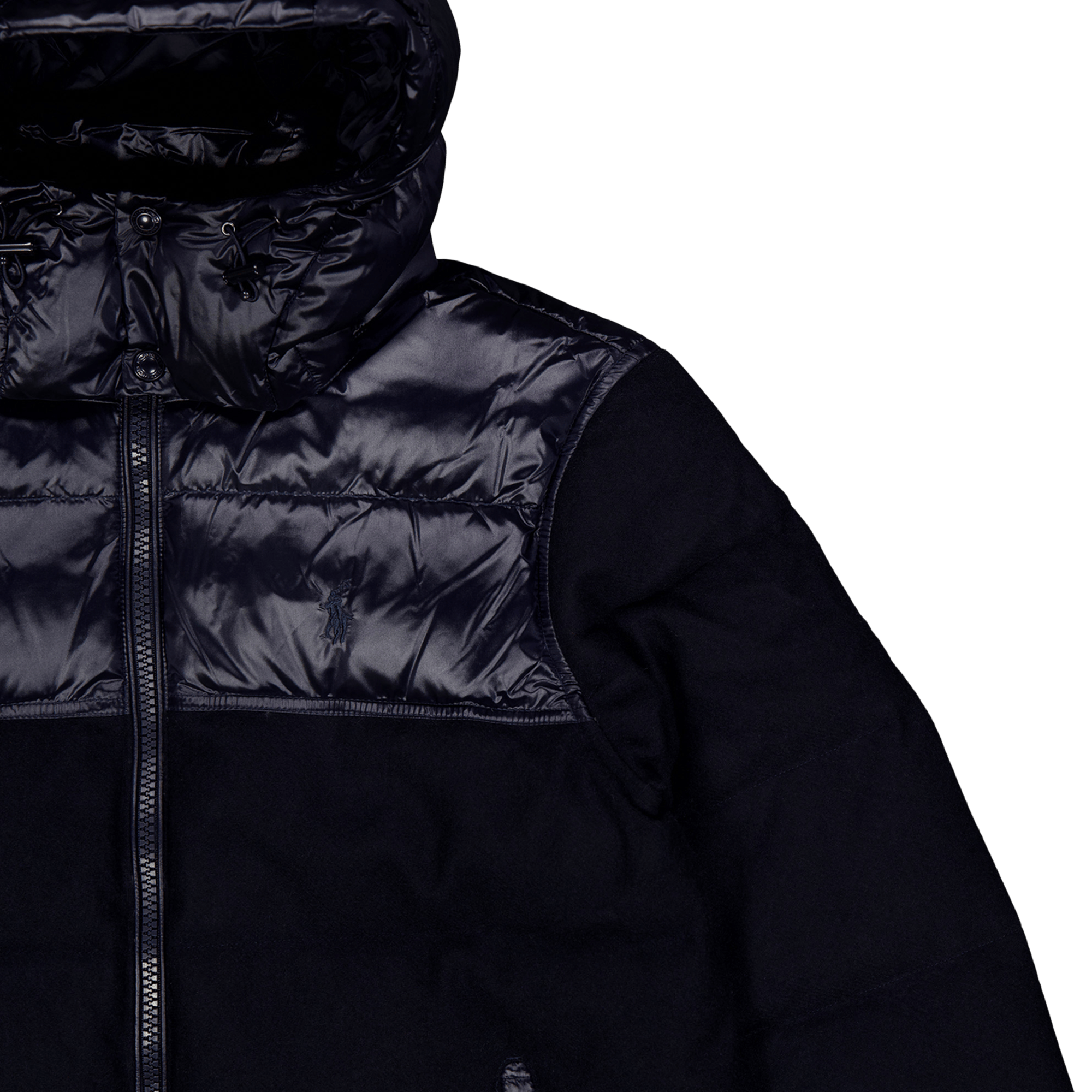 Water-Resistant Hybrid Down Jacket Collection Nvy Glsy/Navy Wl - Bild 3