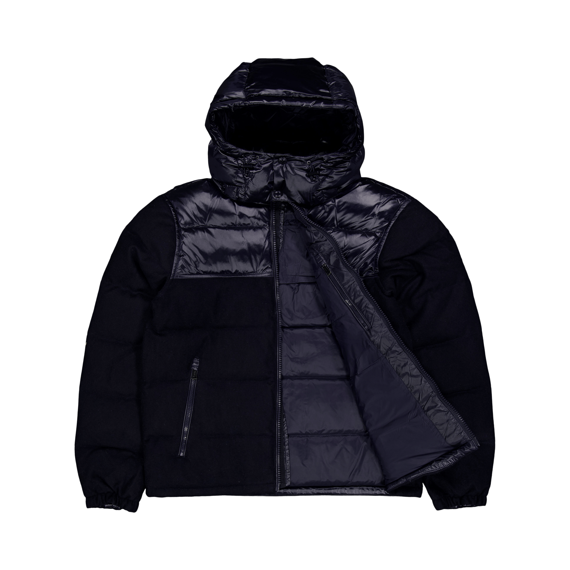 Water-Resistant Hybrid Down Jacket Collection Nvy Glsy/Navy Wl - Bild 4