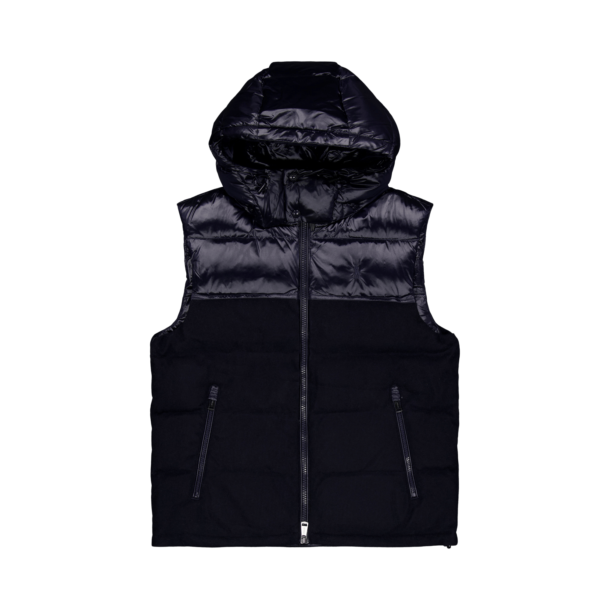 Water-Resistant Hybrid Down Vest Collection Nvy Glsy/Navy Wl