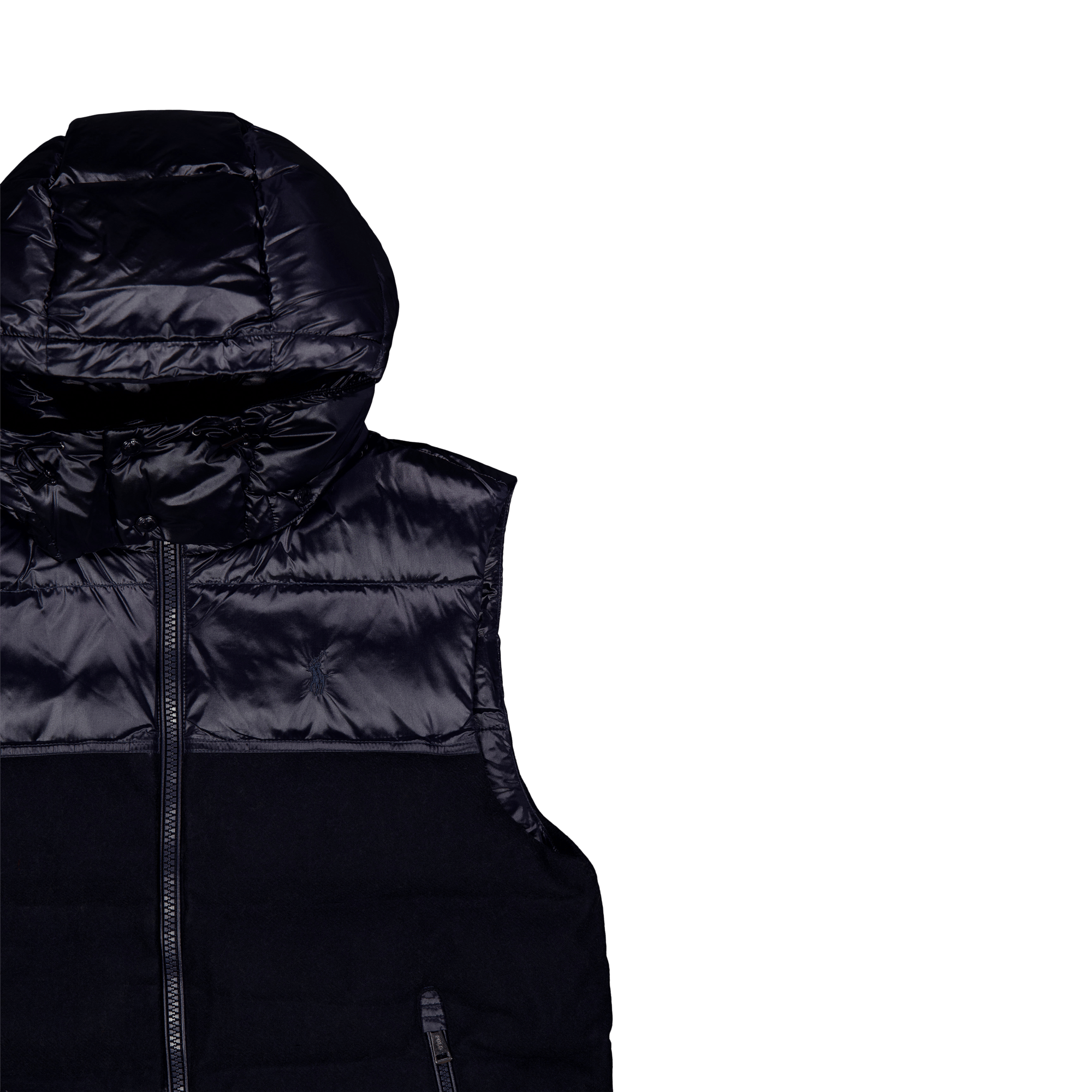 Water-Resistant Hybrid Down Vest Collection Nvy Glsy/Navy Wl - Bild 3
