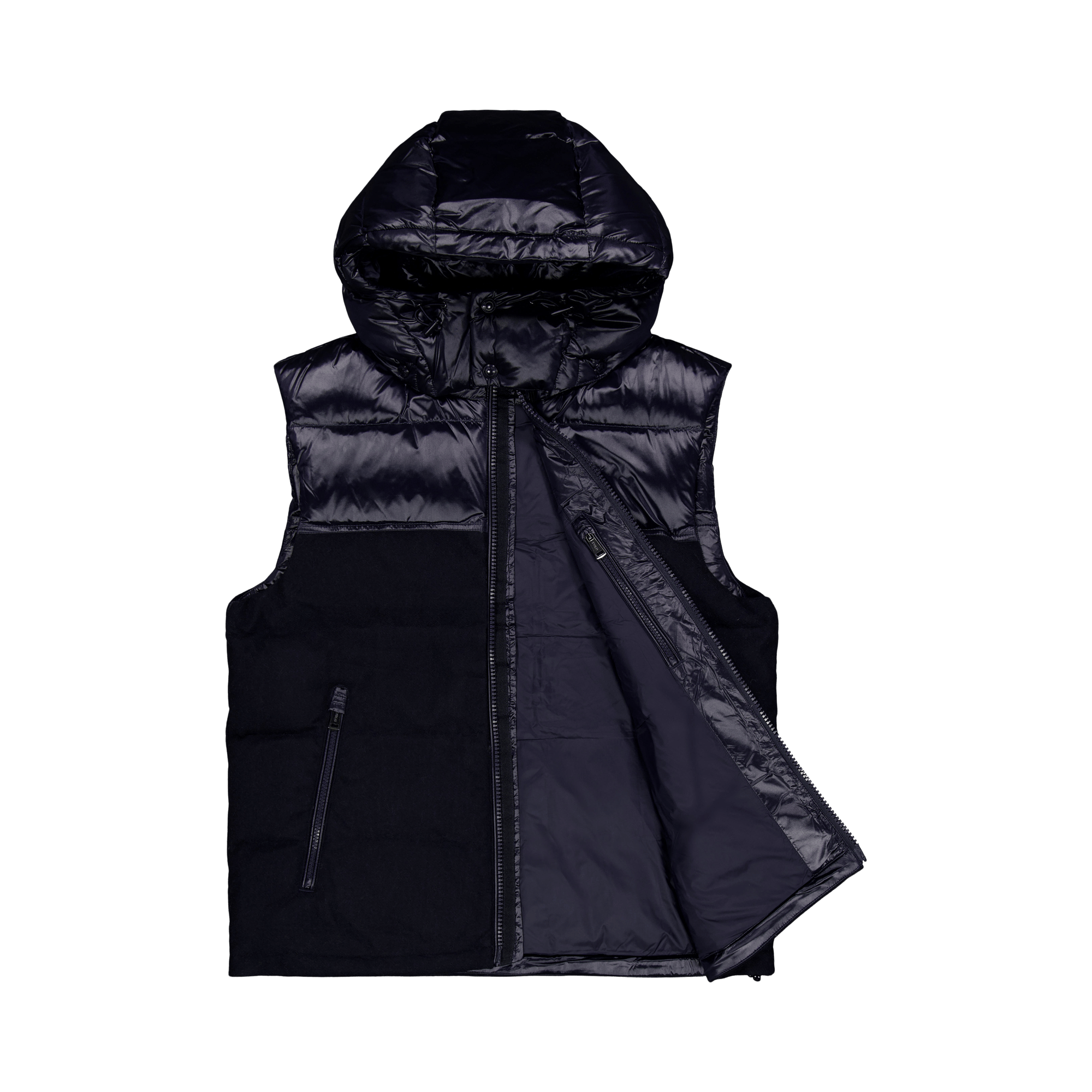 Water-Resistant Hybrid Down Vest Collection Nvy Glsy/Navy Wl - Bild 4