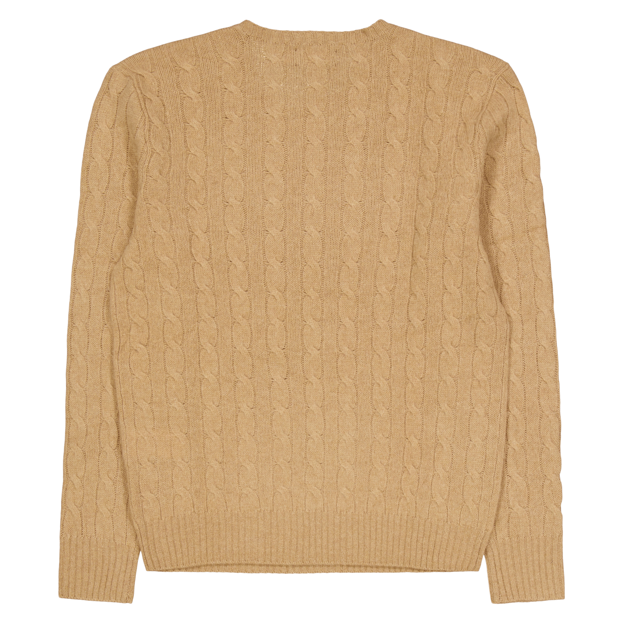 Cable-Knit Wool-Cashmere Sweater Camel Melange - Bild 2